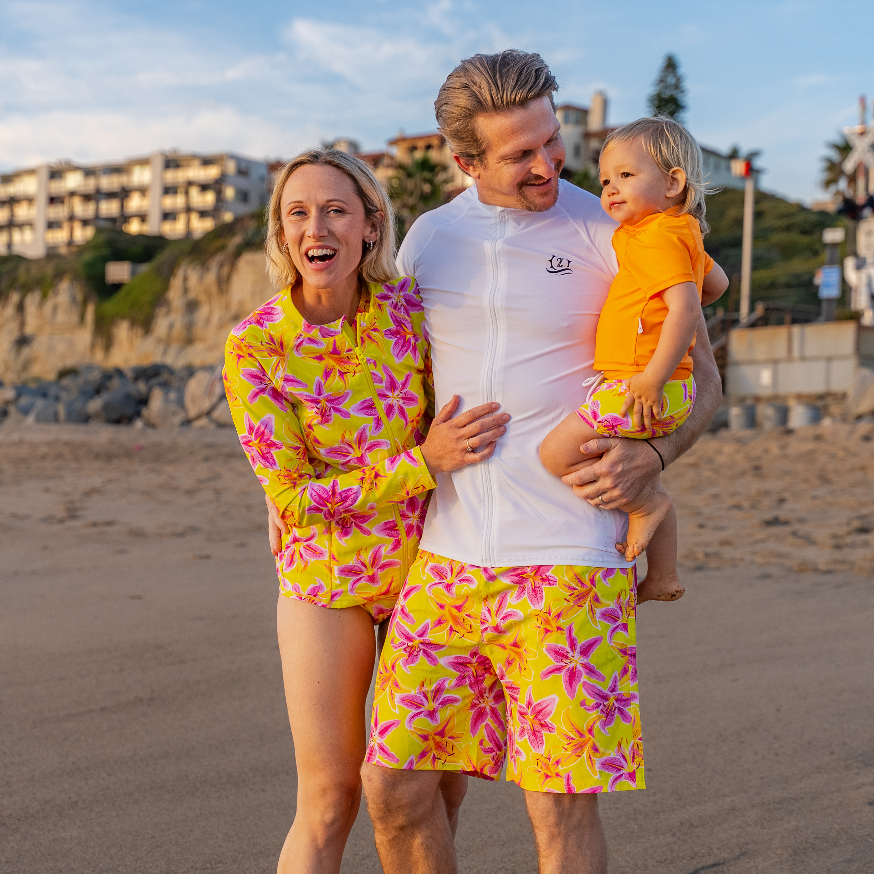 Women's Long Sleeve Rash Guard with Pockets | "Floral Takeover"-SwimZip UPF 50+ Sun Protective Swimwear & UV Zipper Rash Guards-pos3