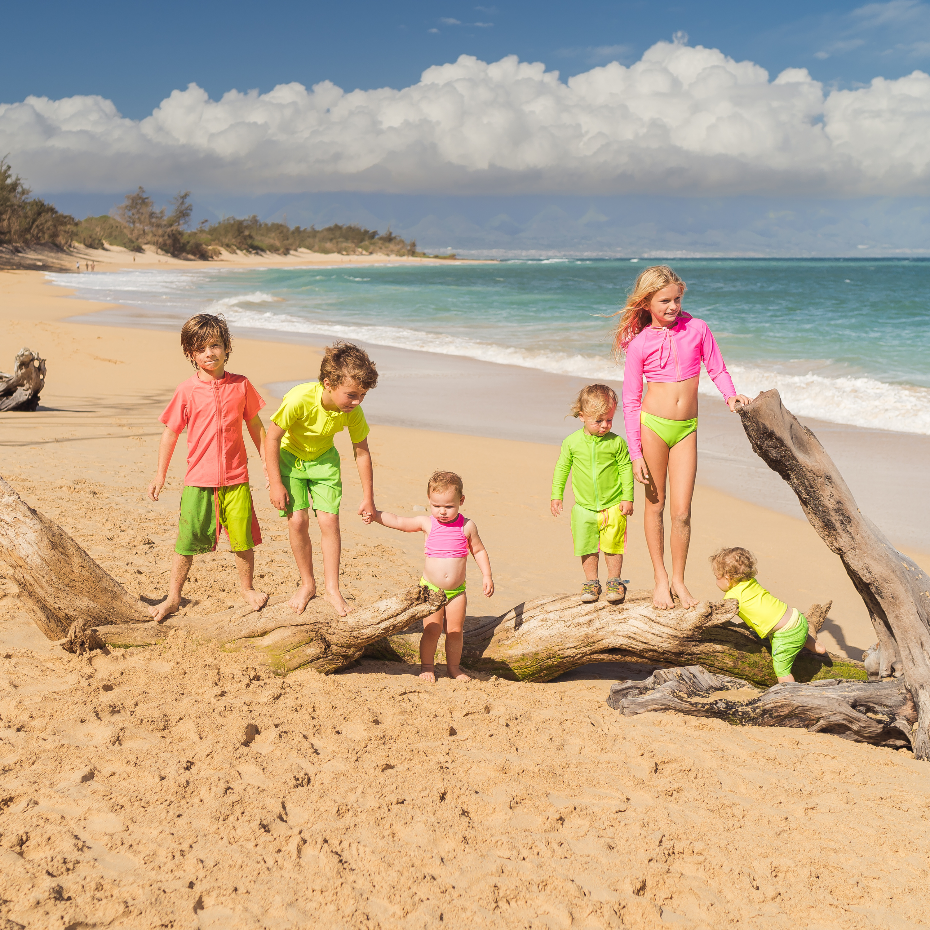 Girls Long Sleeve Crop Rash Guard | "Neon Pink"-SwimZip UPF 50+ Sun Protective Swimwear & UV Zipper Rash Guards-pos8