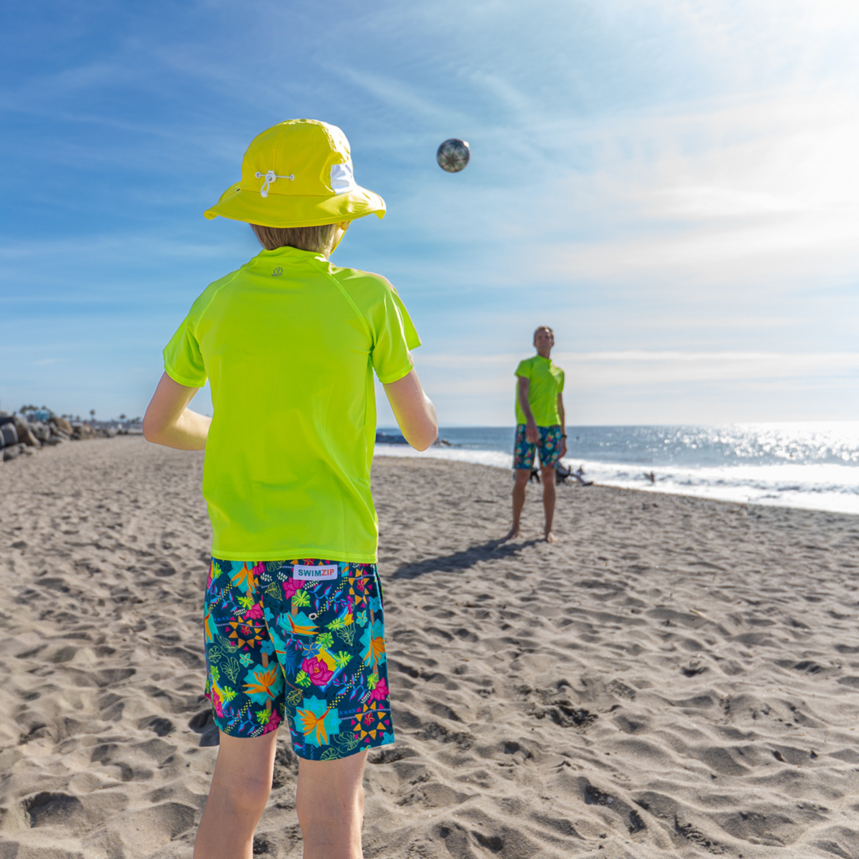 Boys Swim Trunks Boxer Brief Liner (sizes 6-14) | “Summer Max"-SwimZip UPF 50+ Sun Protective Swimwear & UV Zipper Rash Guards-pos3