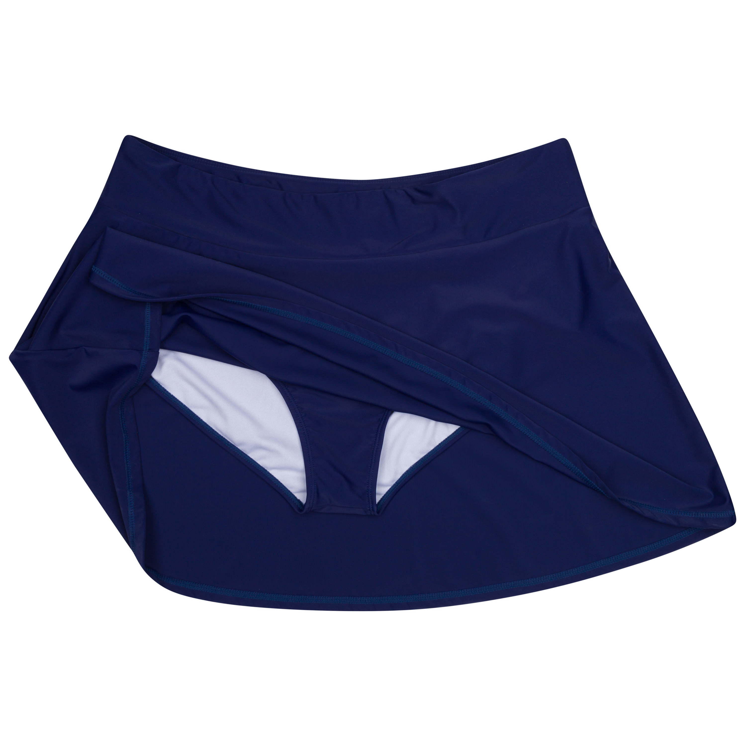 Women's A-Line Swim Skirt Swim Bottom | "Navy"-SwimZip UPF 50+ Sun Protective Swimwear & UV Zipper Rash Guards-pos9
