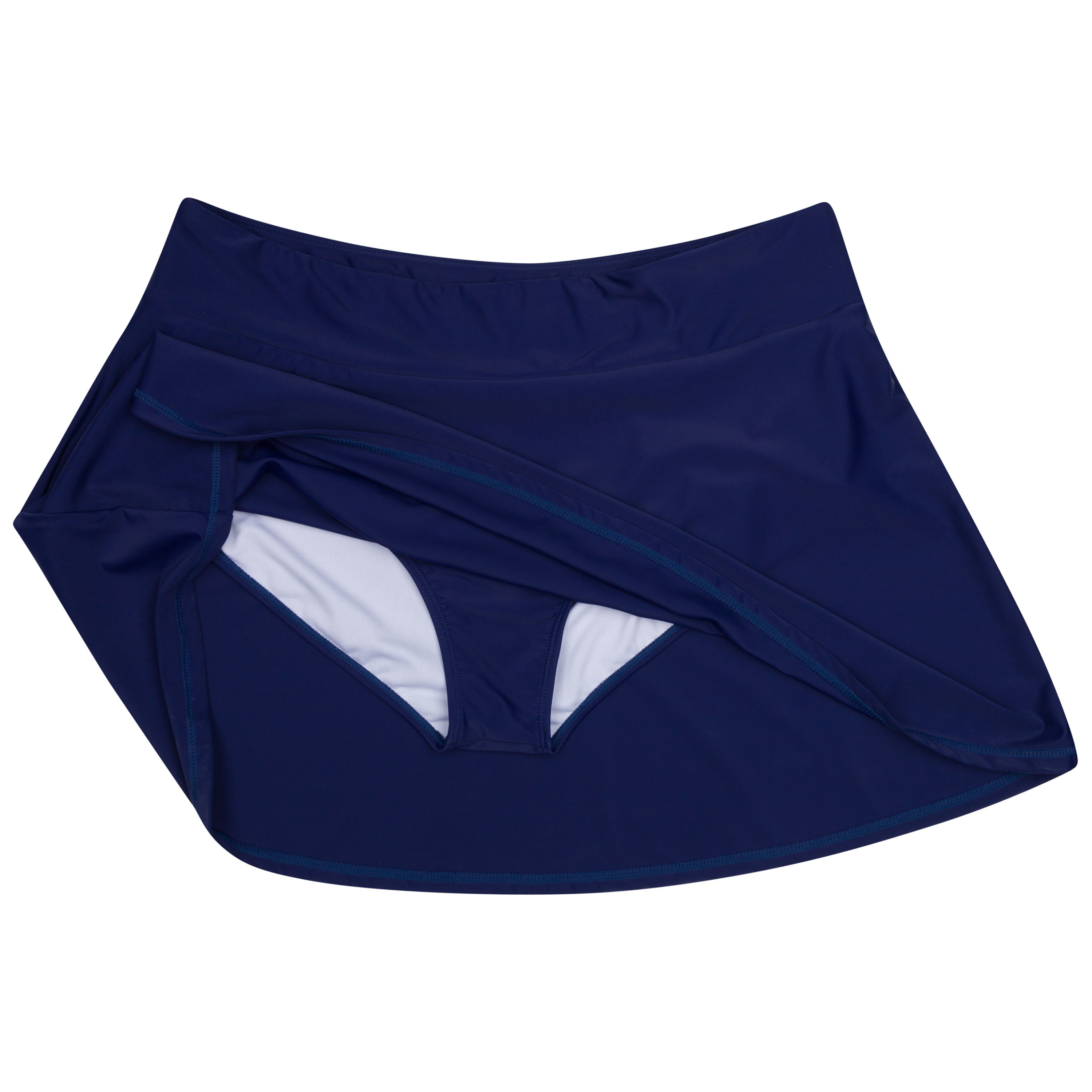 Navy A-Line Tummy Control Swim Skirt for Women SwimZip