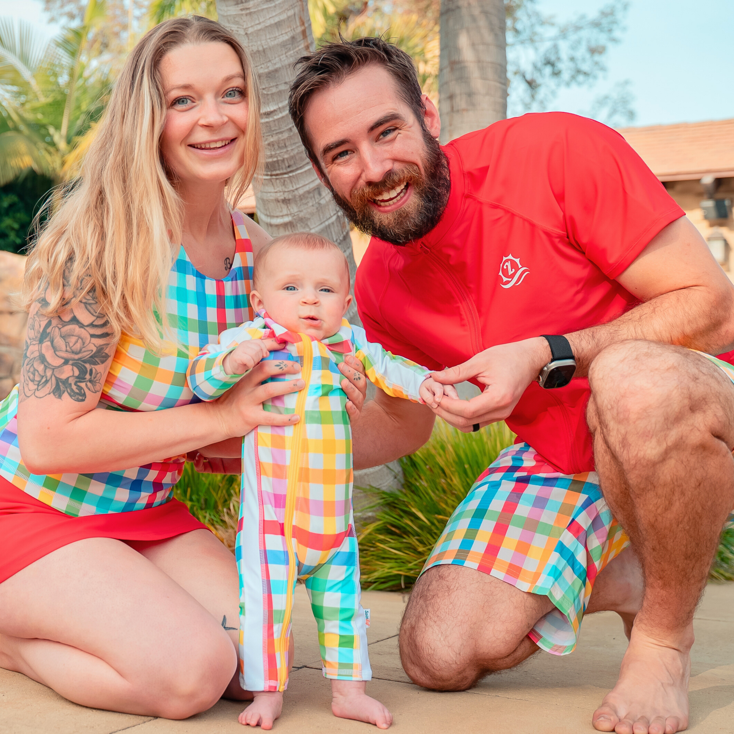 Sunsuit - Long Sleeve Romper Swimsuit | "Picnic Party"-SwimZip UPF 50+ Sun Protective Swimwear & UV Zipper Rash Guards-pos5