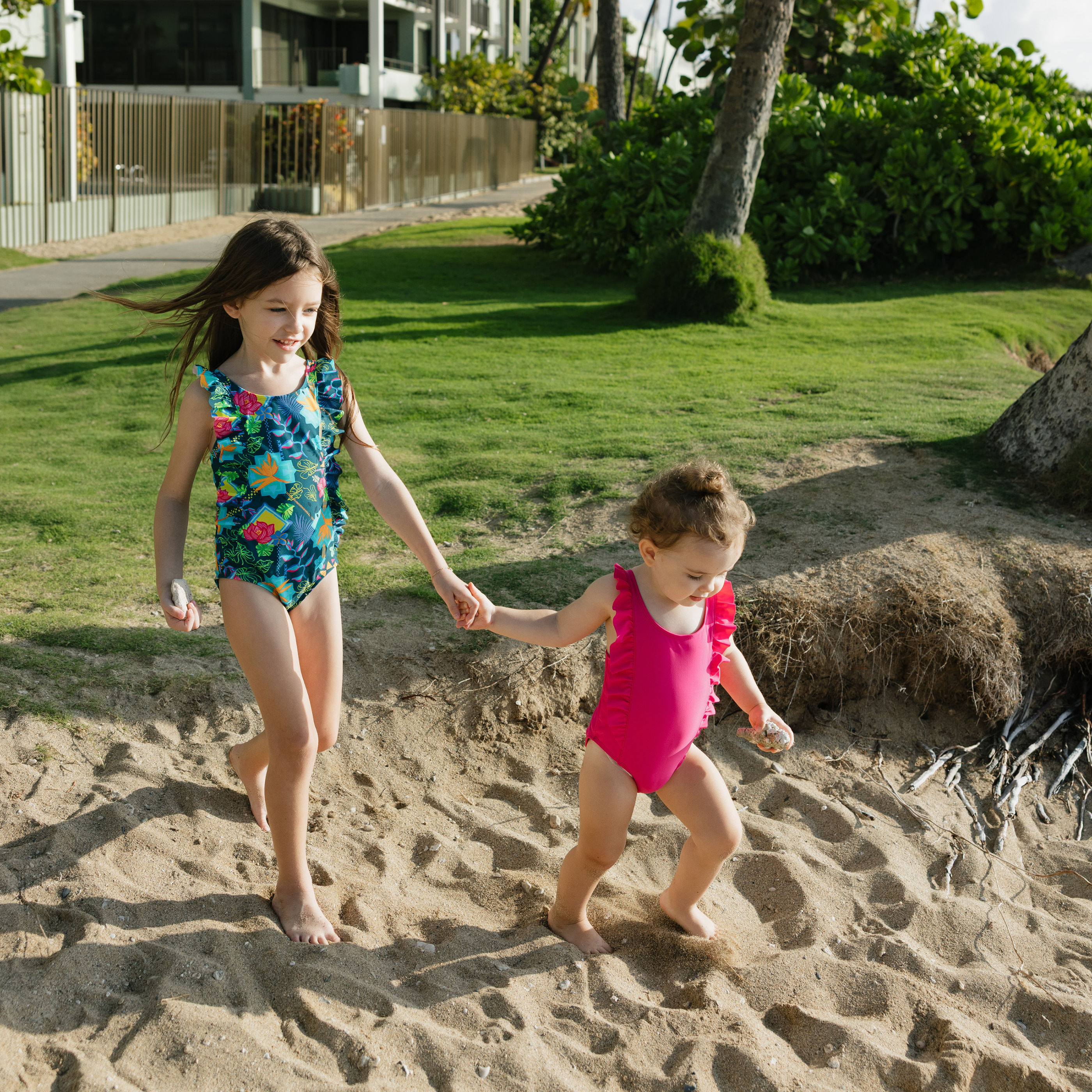 Girls Ruffle One-Piece Swimsuit | "Summer Max"-SwimZip UPF 50+ Sun Protective Swimwear & UV Zipper Rash Guards-pos7