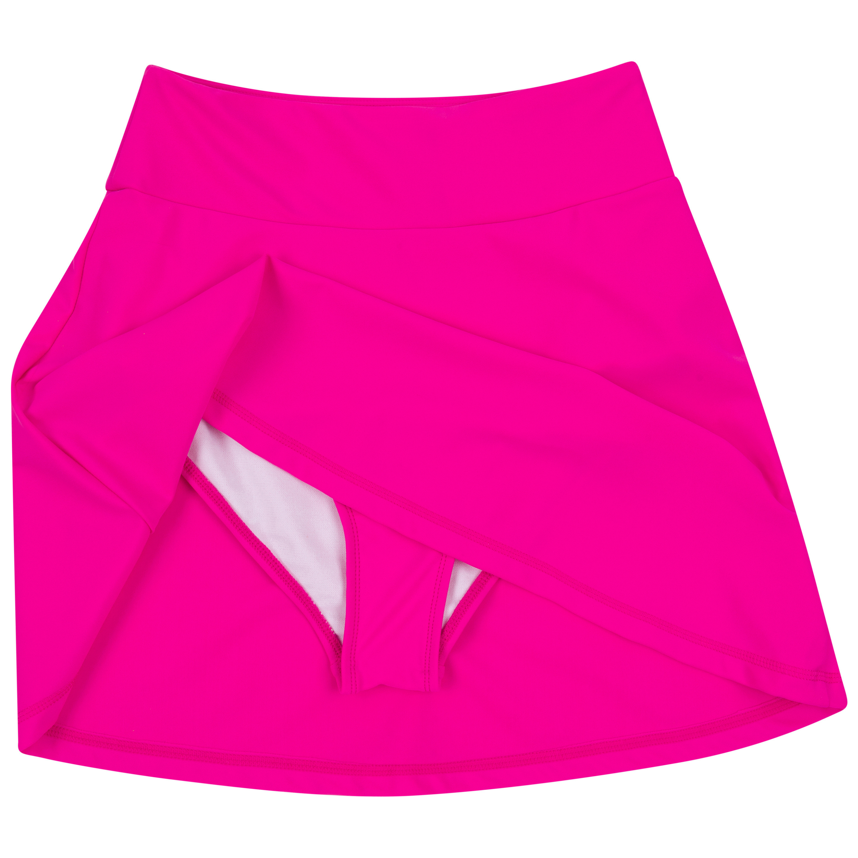 Women's A-Line Tummy Control Swim Skirt | "Manic Magenta"-SwimZip UPF 50+ Sun Protective Swimwear & UV Zipper Rash Guards-pos8