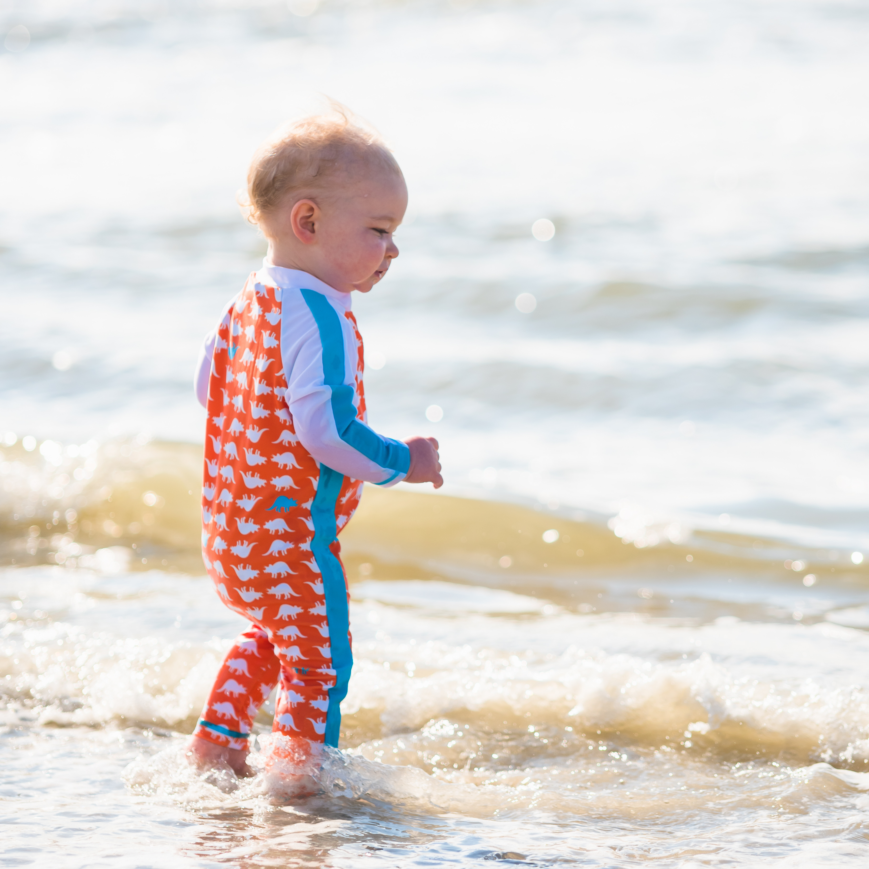 Sunsuit - Long Sleeve Romper Swimsuit | "Dino-Mite"-SwimZip UPF 50+ Sun Protective Swimwear & UV Zipper Rash Guards-pos10