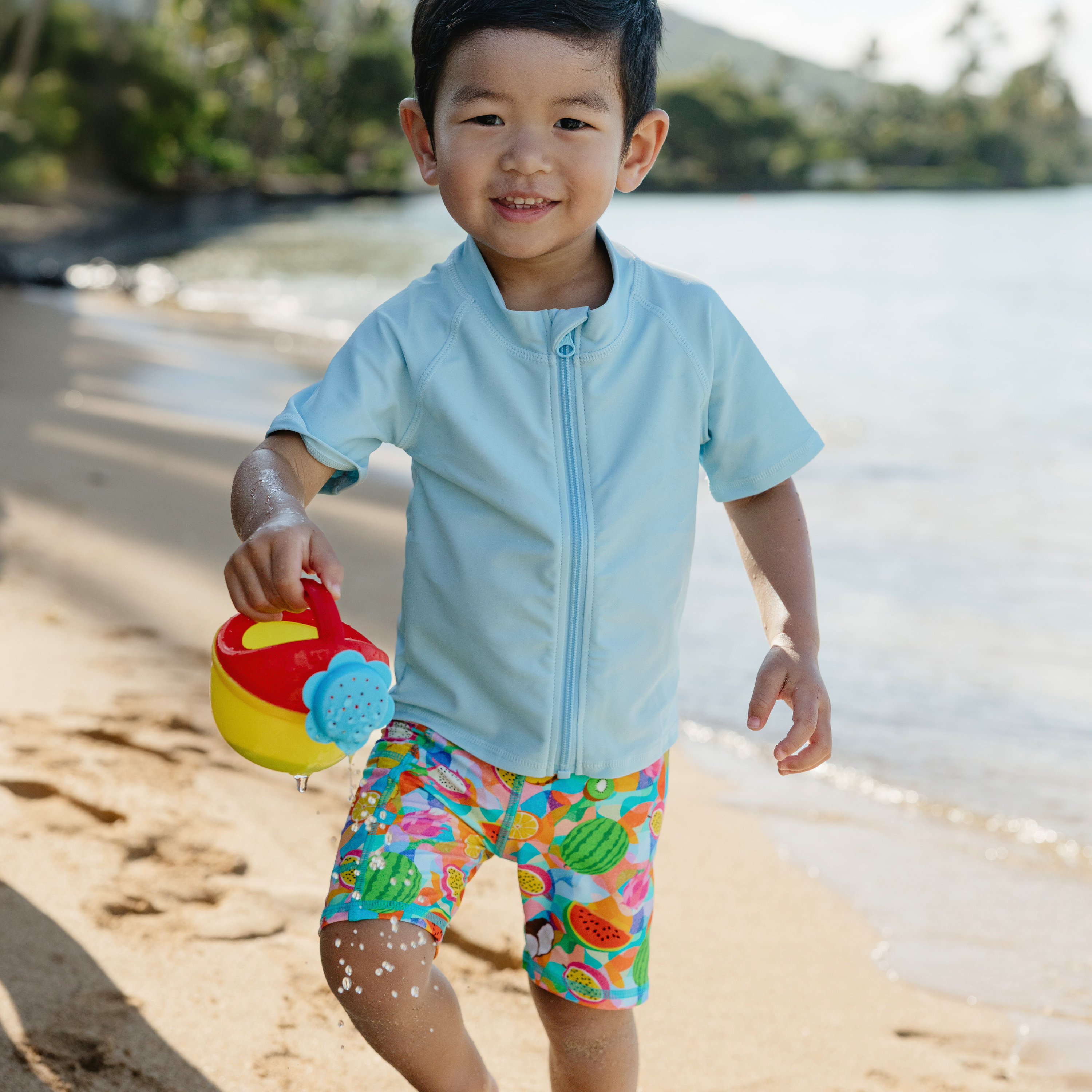 Kids Jammers Swim Shorts | "Fruit Salad"-SwimZip UPF 50+ Sun Protective Swimwear & UV Zipper Rash Guards-pos3