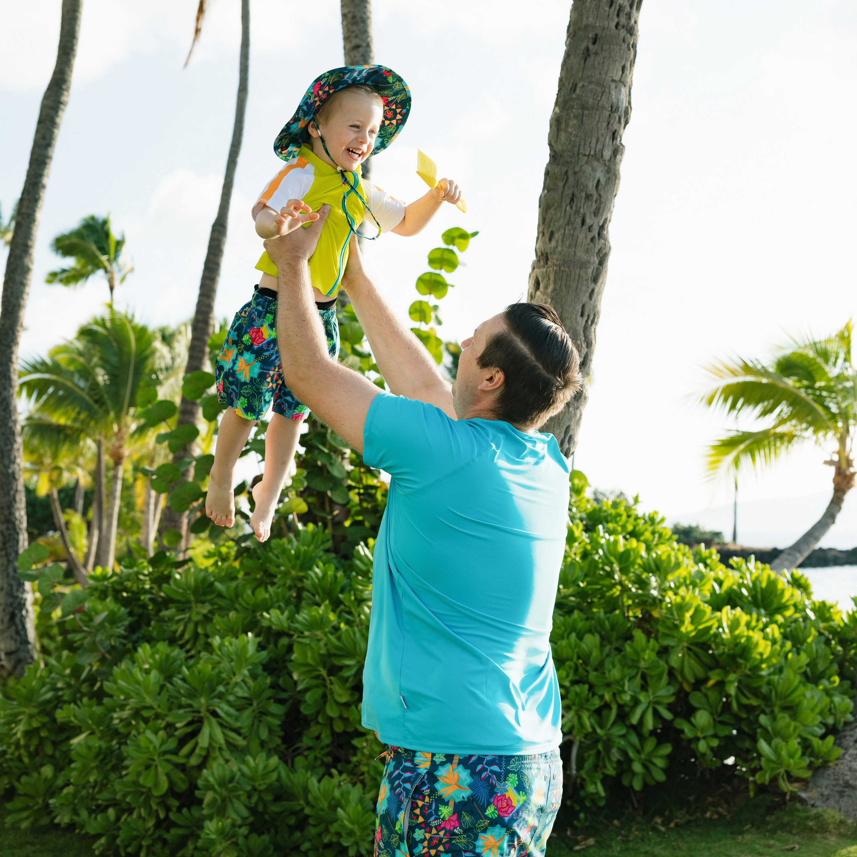 Boys Short Sleeve Zipper Rash Guard and Swim Trunk Set | "Summer Max"-SwimZip UPF 50+ Sun Protective Swimwear & UV Zipper Rash Guards-pos3