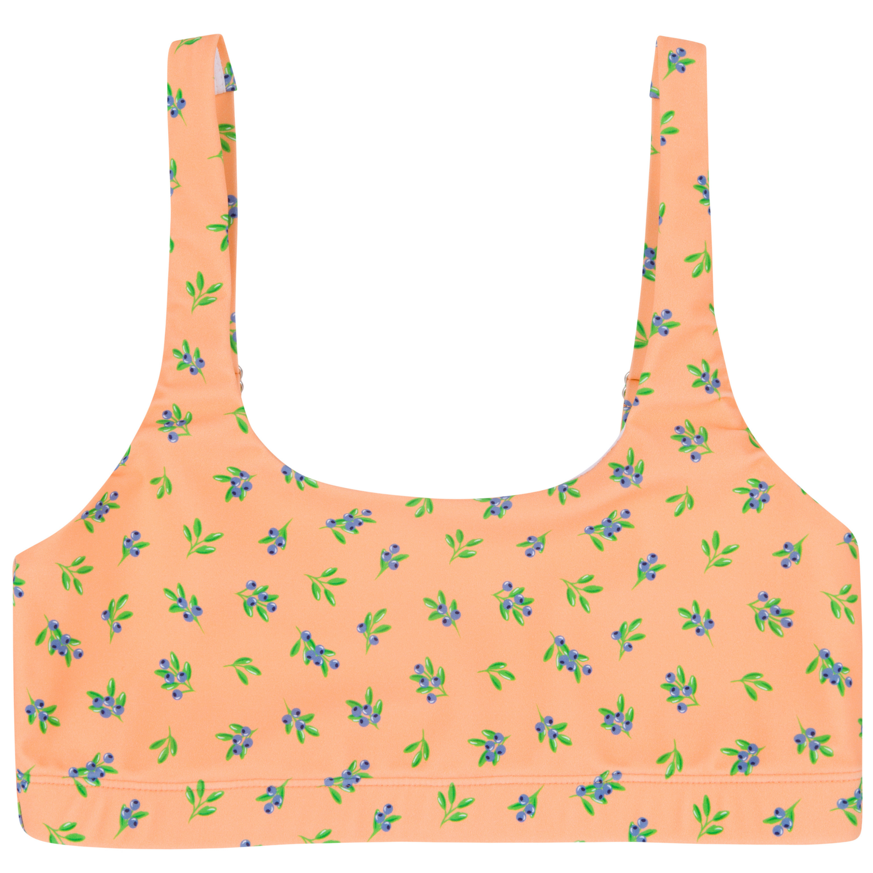 Women's Scoop Neck Bikini Top | "Berry Bliss"-XS-Berry Bliss-SwimZip UPF 50+ Sun Protective Swimwear & UV Zipper Rash Guards-pos1