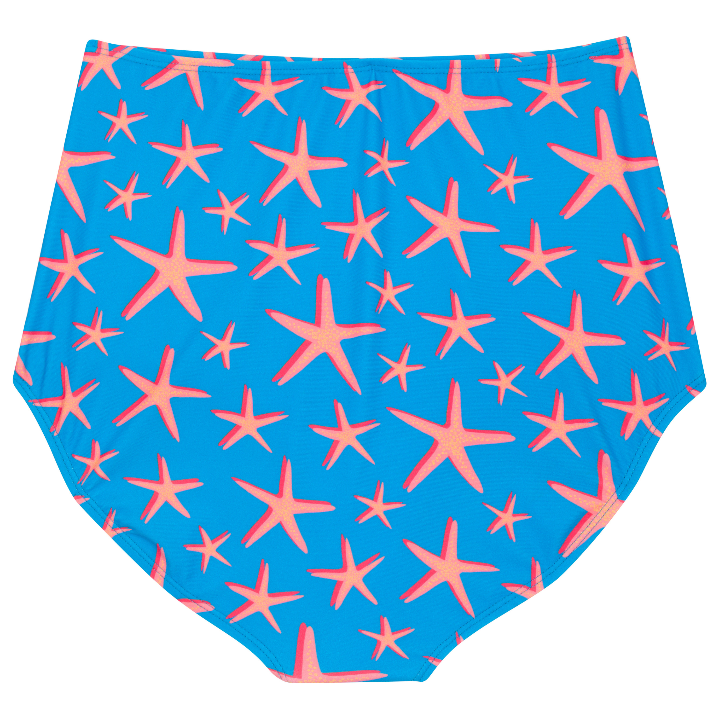 Women's High Waist Bikini Bottoms Ruched | "Starfish"-SwimZip UPF 50+ Sun Protective Swimwear & UV Zipper Rash Guards-pos8