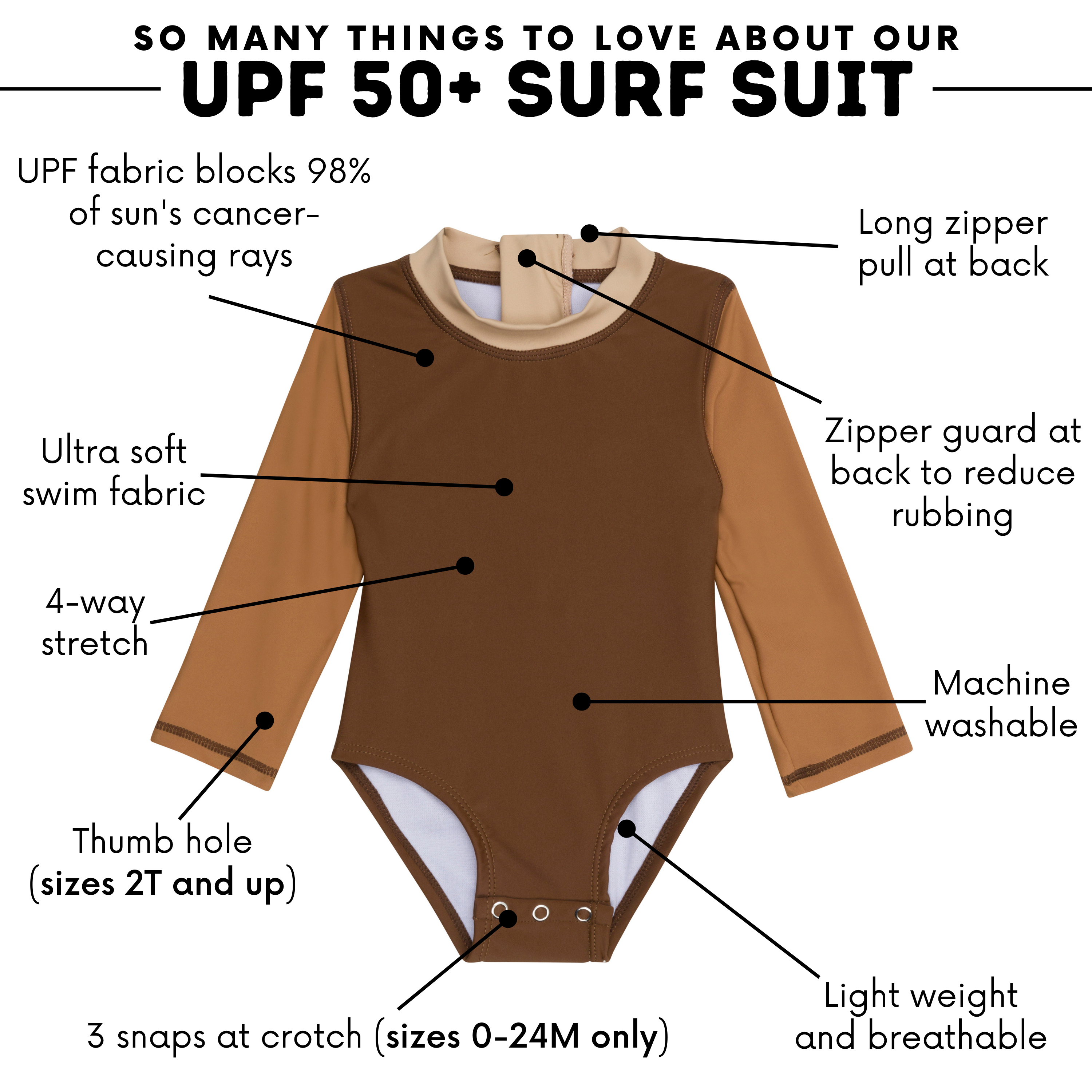 Girls Long Sleeve Surf Suit (One Piece Bodysuit) | "Canyon Haze"-SwimZip UPF 50+ Sun Protective Swimwear & UV Zipper Rash Guards-pos4
