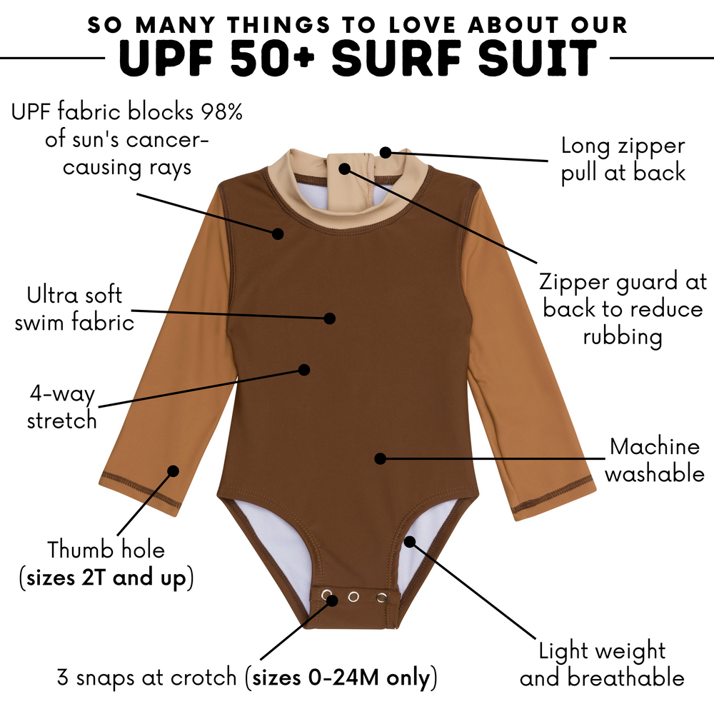 Girls Long Sleeve Surf Suit (One Piece Bodysuit) | 