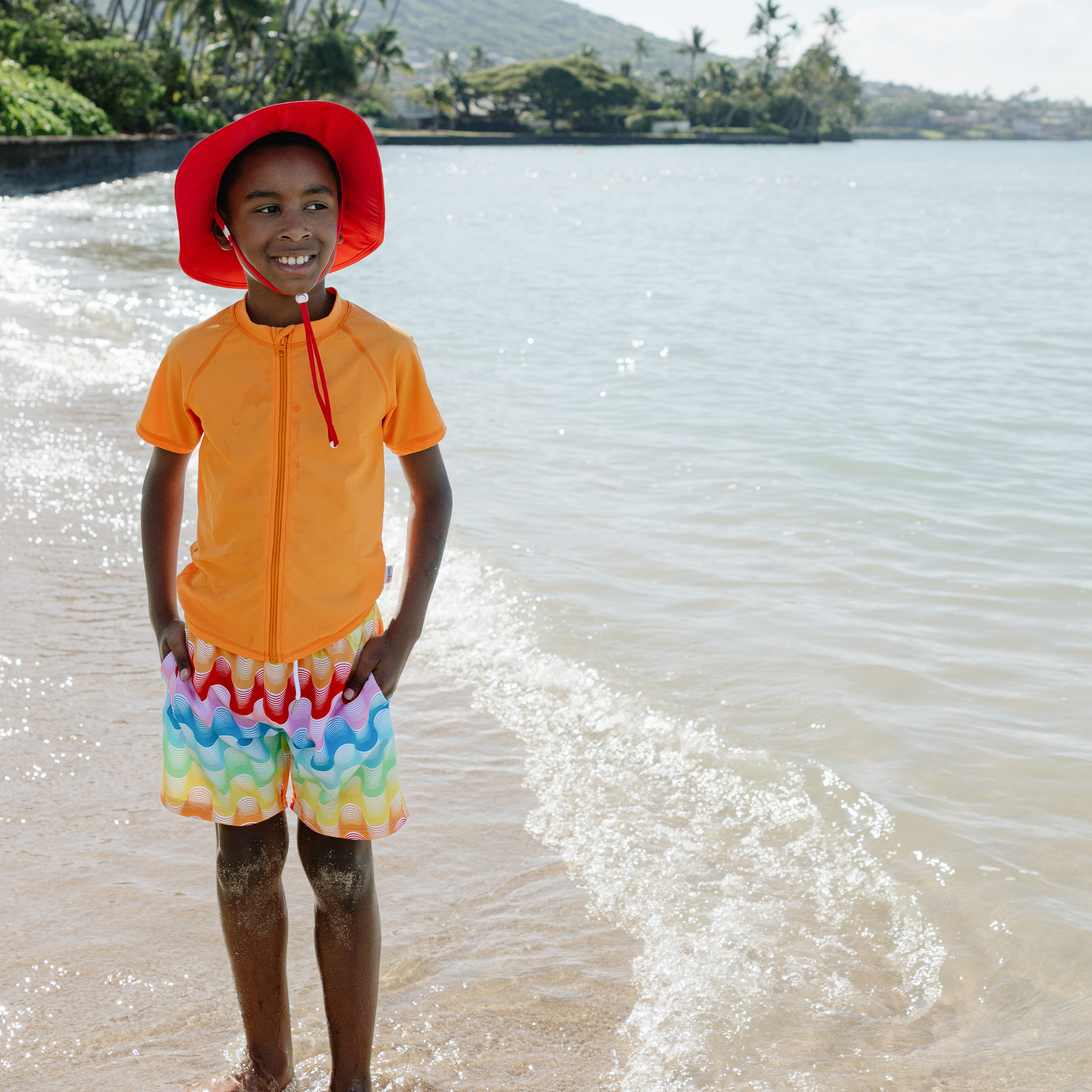 Boys Swim Trunks Boxer Brief Liner (sizes 6-14) | “Surf's Up"-SwimZip UPF 50+ Sun Protective Swimwear & UV Zipper Rash Guards-pos8