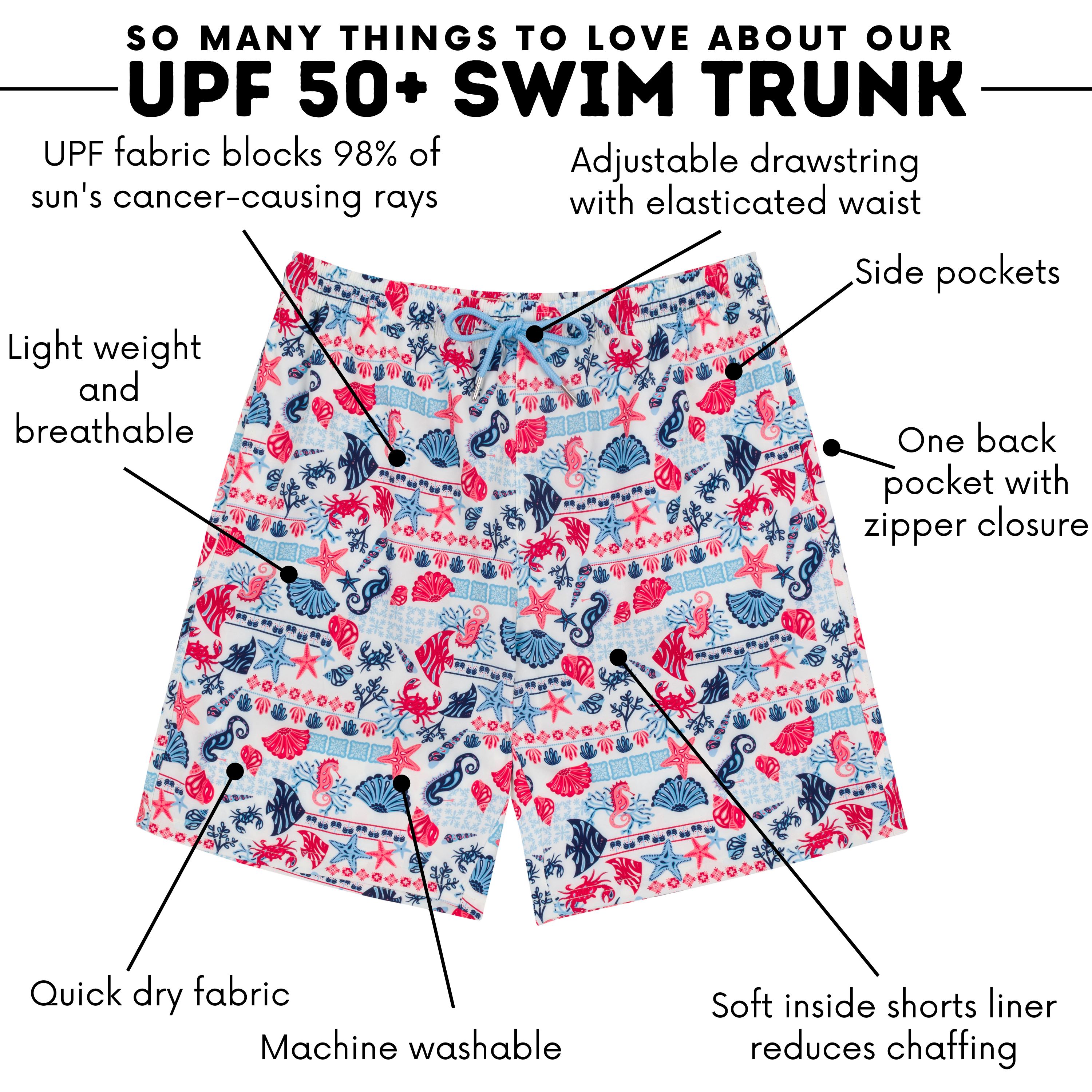 Men's 8" Swim Trunks Boxer Brief Liner | "Marina"-SwimZip UPF 50+ Sun Protective Swimwear & UV Zipper Rash Guards-pos4