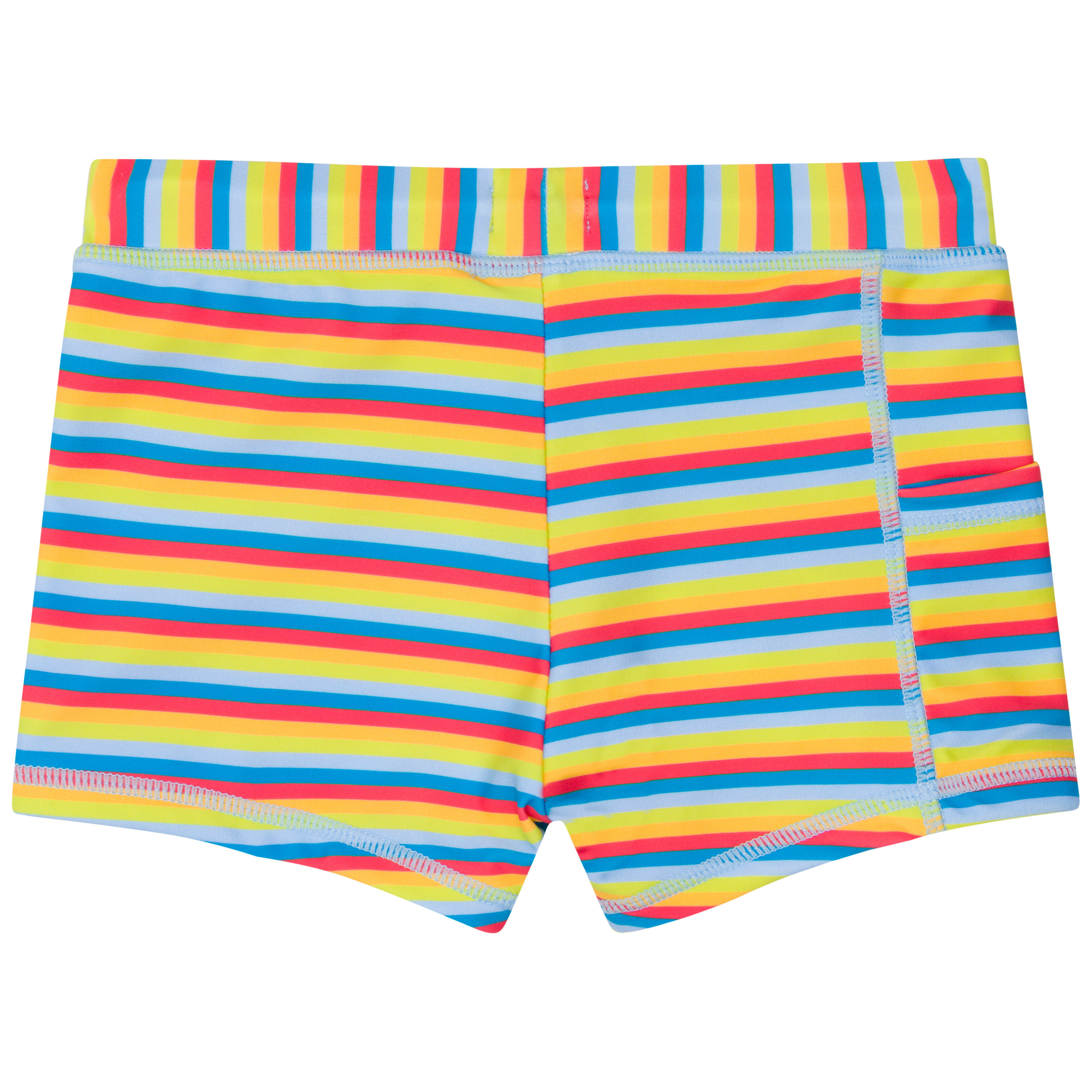 Kids Euro Swim Shorties | "Sunny Stripe"-SwimZip UPF 50+ Sun Protective Swimwear & UV Zipper Rash Guards-pos9