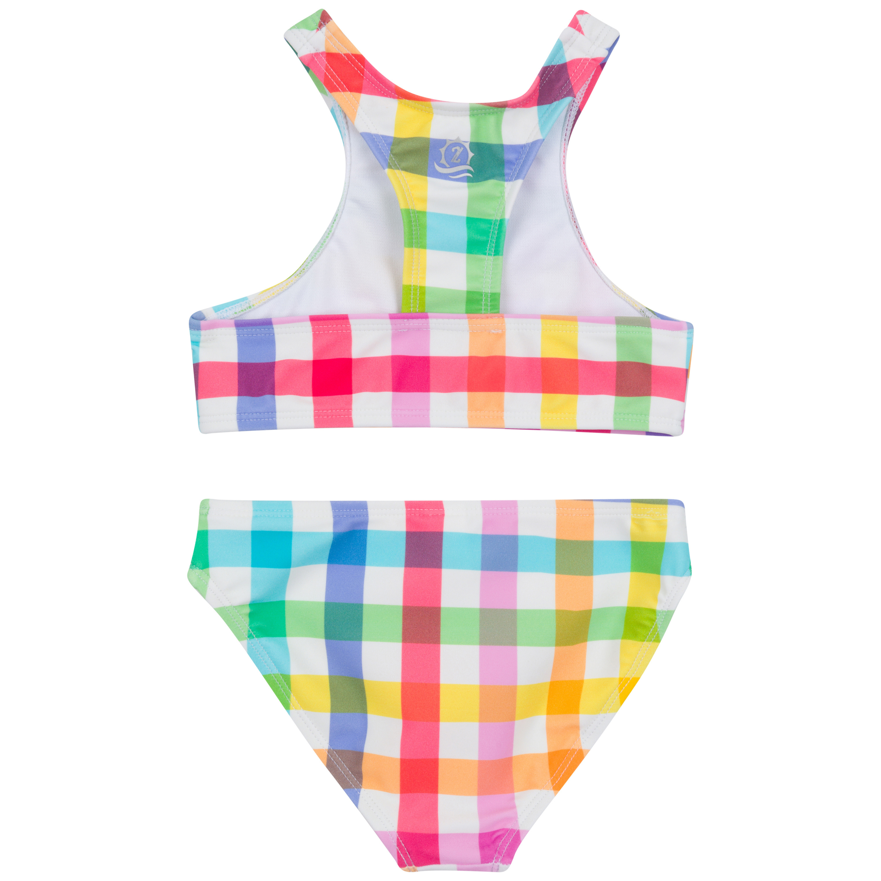 Girls Halter Top Bikini Set (2 Piece) | "Picnic Party"-SwimZip UPF 50+ Sun Protective Swimwear & UV Zipper Rash Guards-pos6