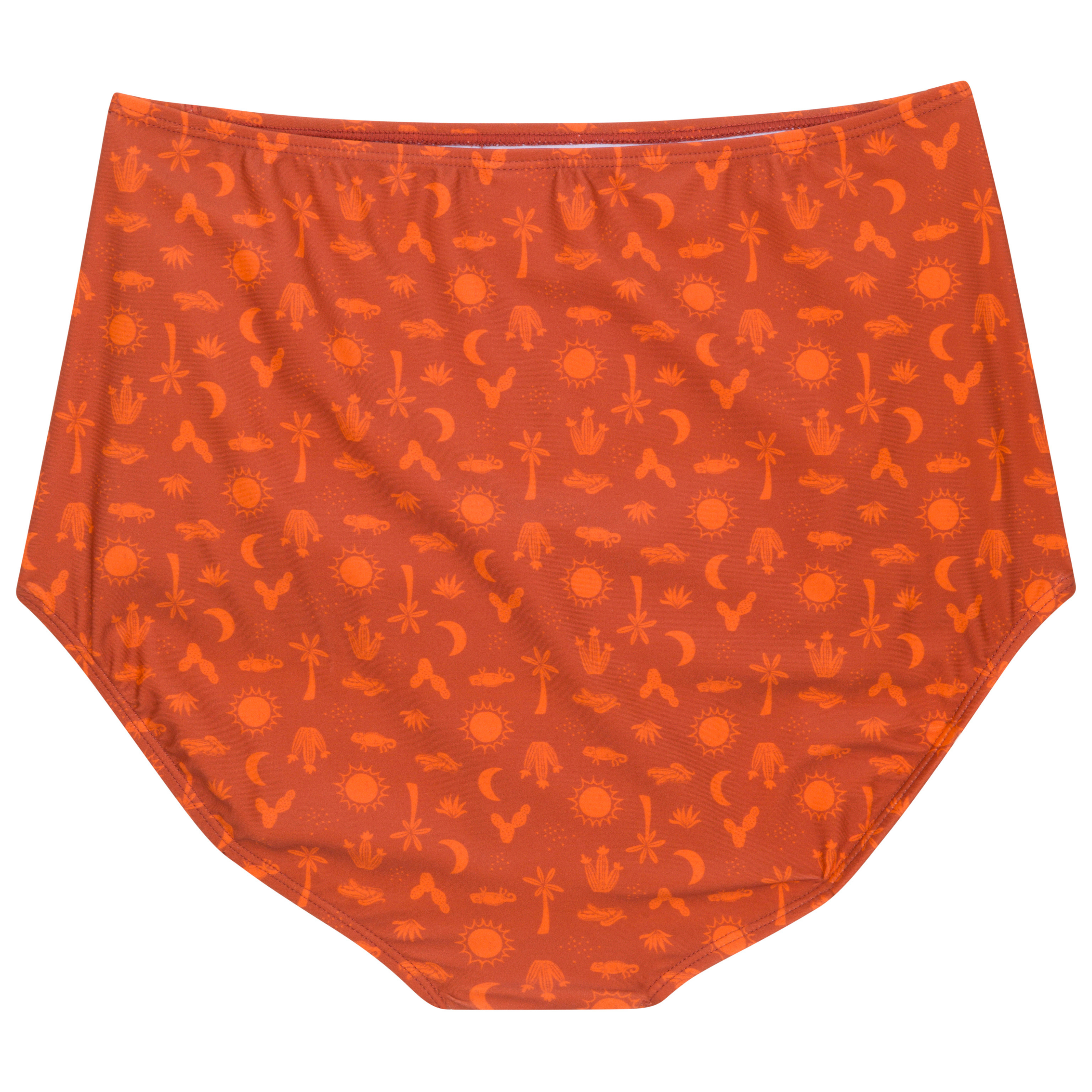 Women's High Waist Bikini Bottoms Ruched | "Desert"-SwimZip UPF 50+ Sun Protective Swimwear & UV Zipper Rash Guards-pos9