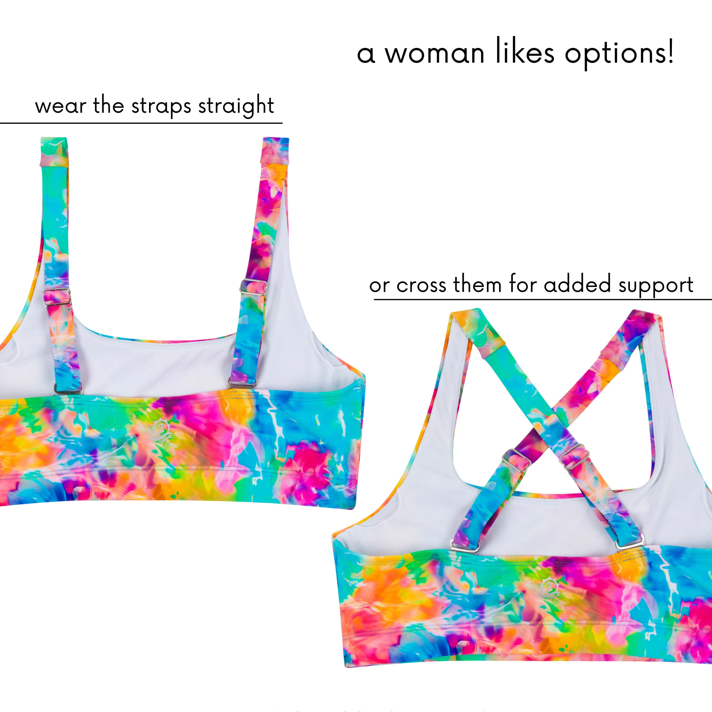 Women's Scoop Neck Bikini Top | "Impressions"-SwimZip UPF 50+ Sun Protective Swimwear & UV Zipper Rash Guards-pos8