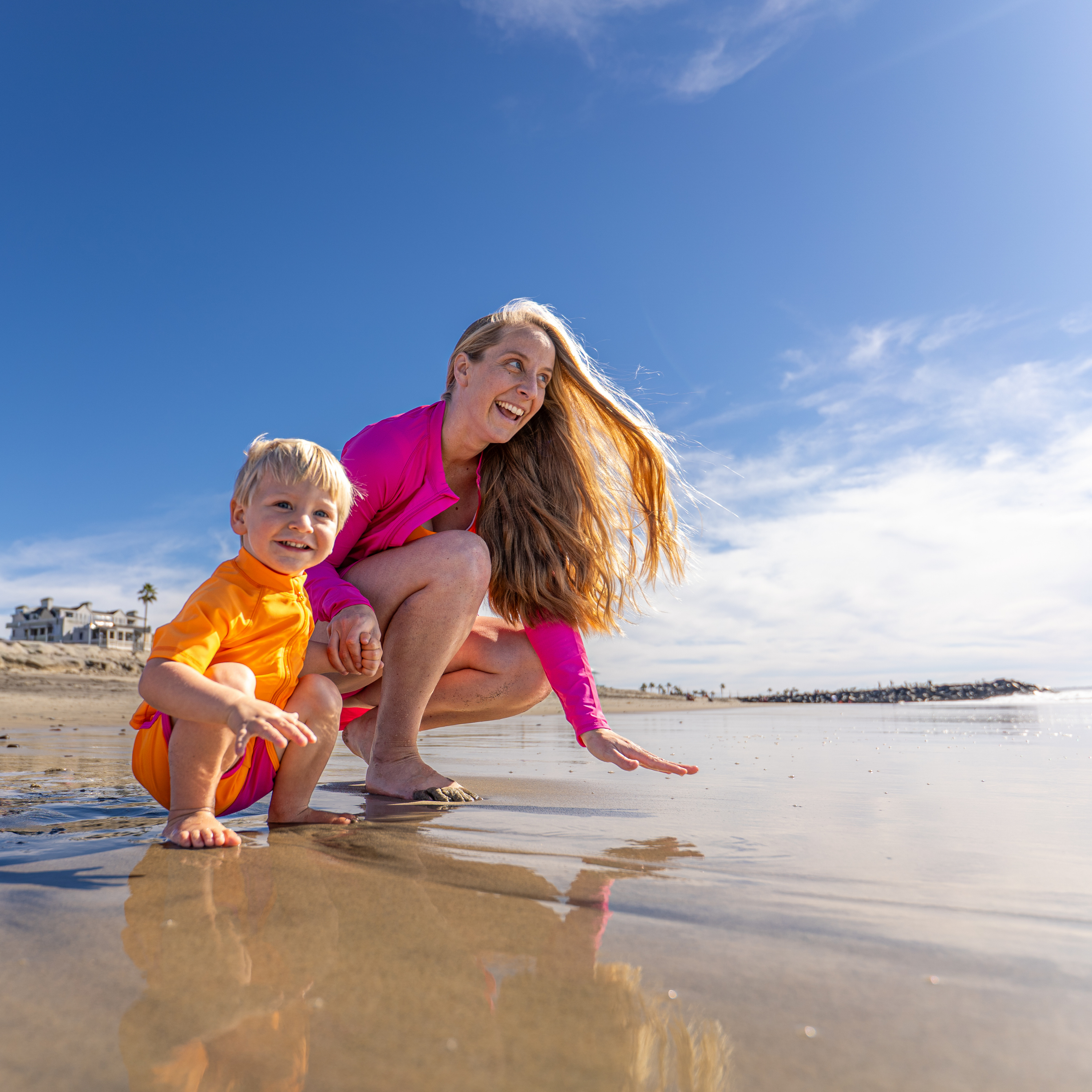 Kids Swim Track Shorts | "Surge"-SwimZip UPF 50+ Sun Protective Swimwear & UV Zipper Rash Guards-pos7