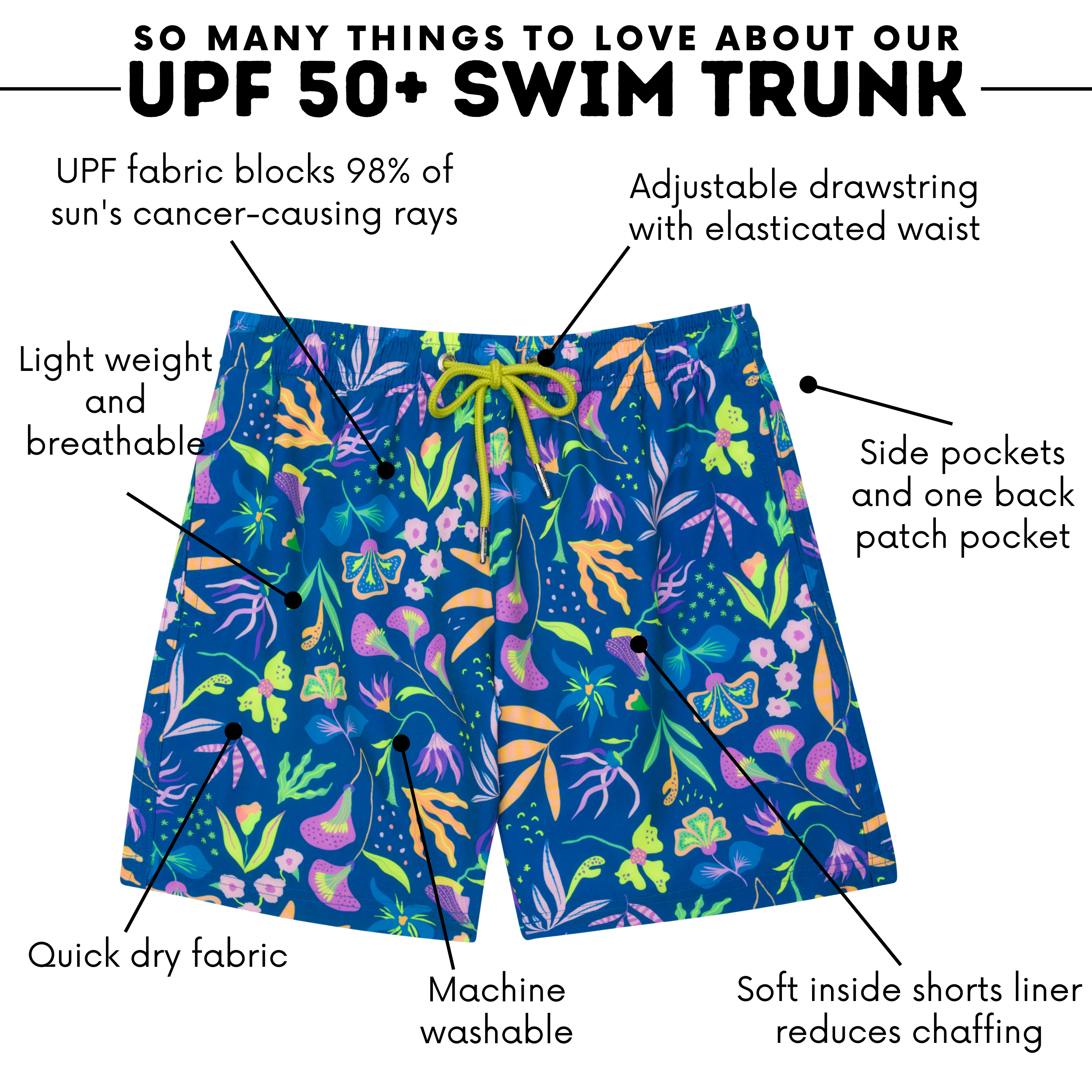 Boys Swim Trunks Boxer Brief Liner (sizes 6-14) | “Tropadelic"-SwimZip UPF 50+ Sun Protective Swimwear & UV Zipper Rash Guards-pos4