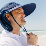 Adult Wide Brim + Flap Neck Sun Protective Adventure Hats-SwimZip UPF 50+ Sun Protective Swimwear & UV Zipper Rash Guards-pos17