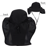 Adult Wide Brim + Flap Neck Sun Protective Adventure Hats-SwimZip UPF 50+ Sun Protective Swimwear & UV Zipper Rash Guards-pos7
