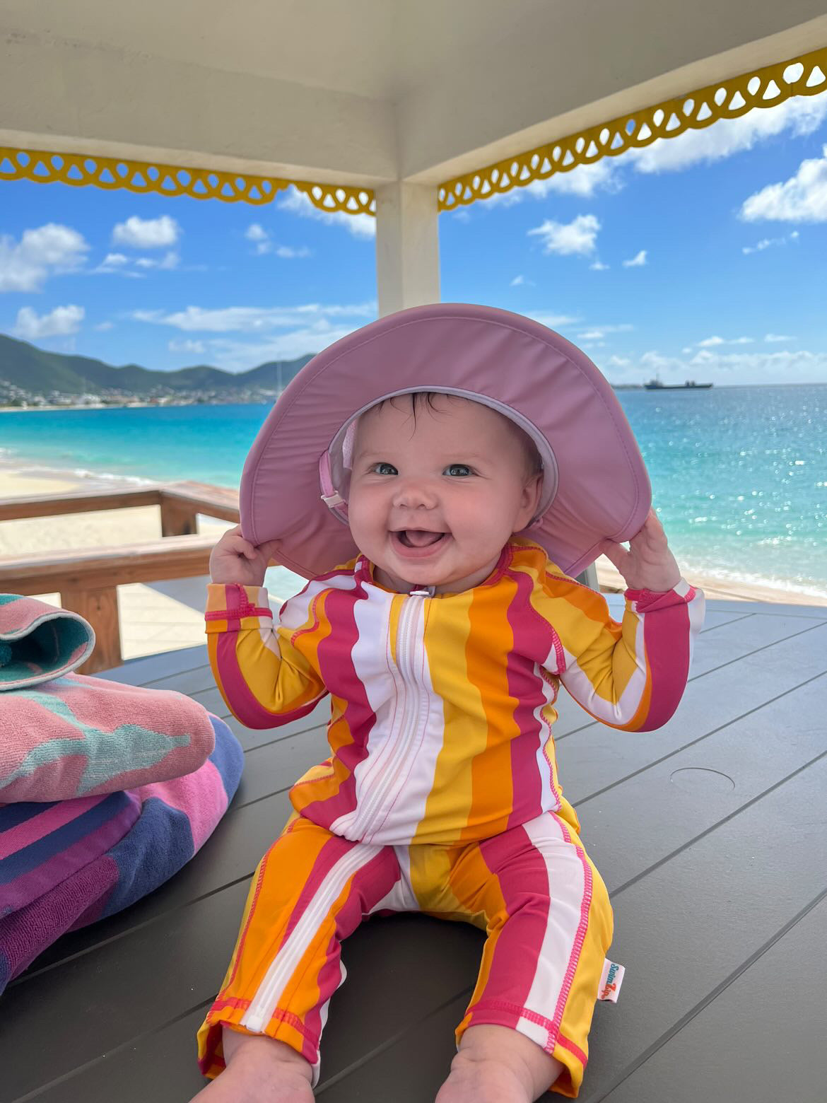 Sunsuit - Long Sleeve Romper Swimsuit | "Be Bold"-SwimZip UPF 50+ Sun Protective Swimwear & UV Zipper Rash Guards-pos2