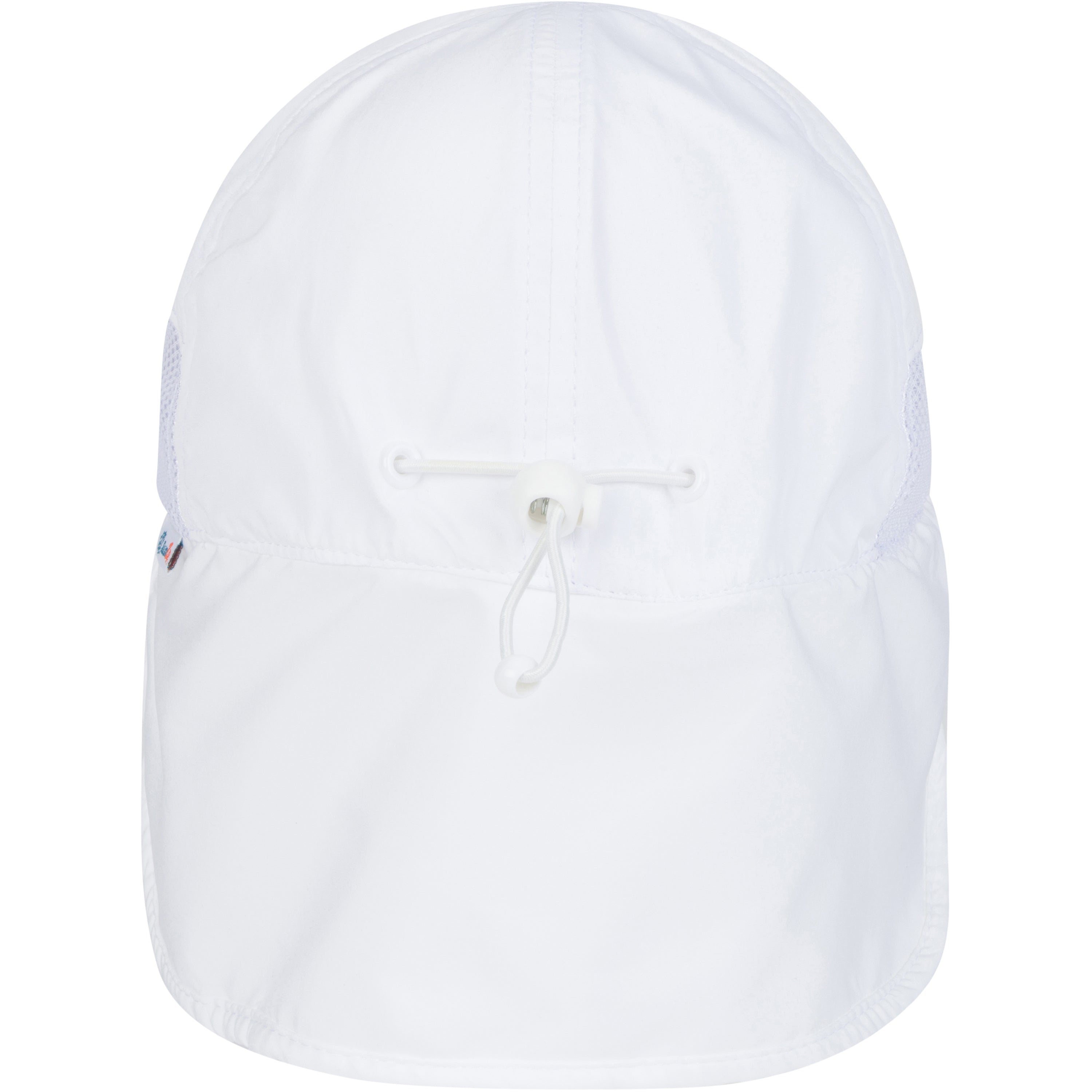 Kids Flap Hat | White-SwimZip UPF 50+ Sun Protective Swimwear & UV Zipper Rash Guards-pos8