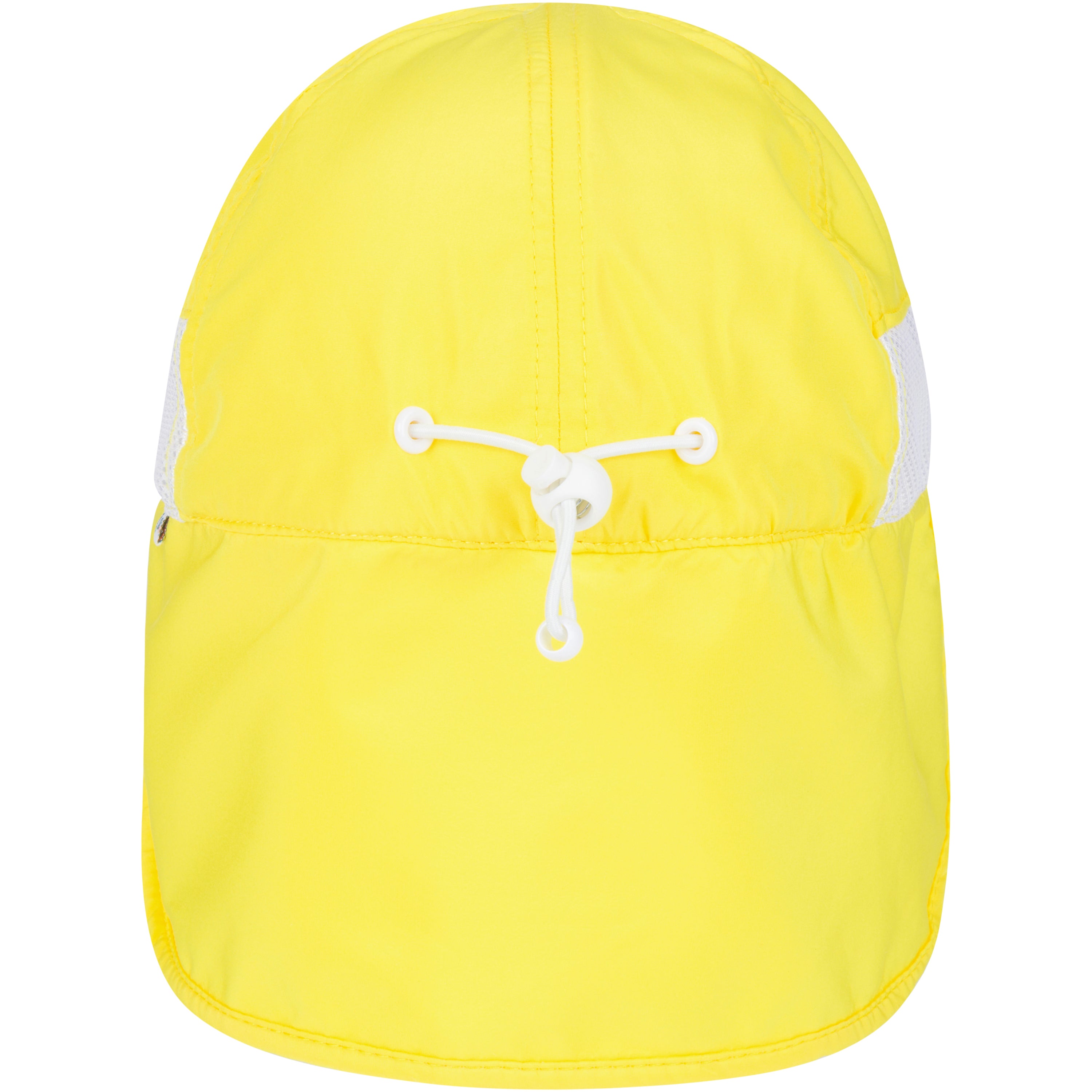 Kids Flap Hat | Yellow-SwimZip UPF 50+ Sun Protective Swimwear & UV Zipper Rash Guards-pos2