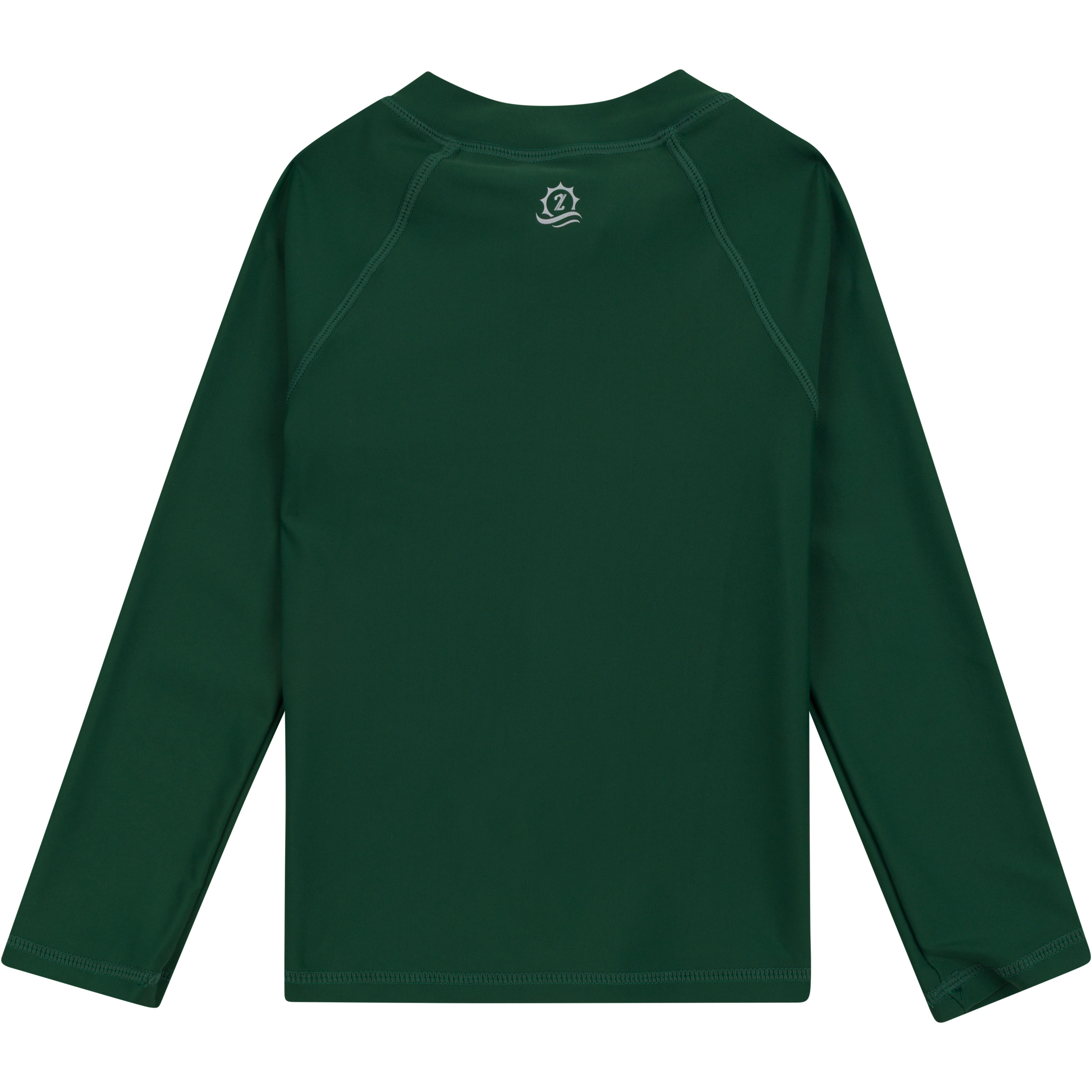 Kids UPF 50+ Long Sleeve Zipper Rash Guard Swim Shirt | "Hunter Green"-SwimZip UPF 50+ Sun Protective Swimwear & UV Zipper Rash Guards-pos6