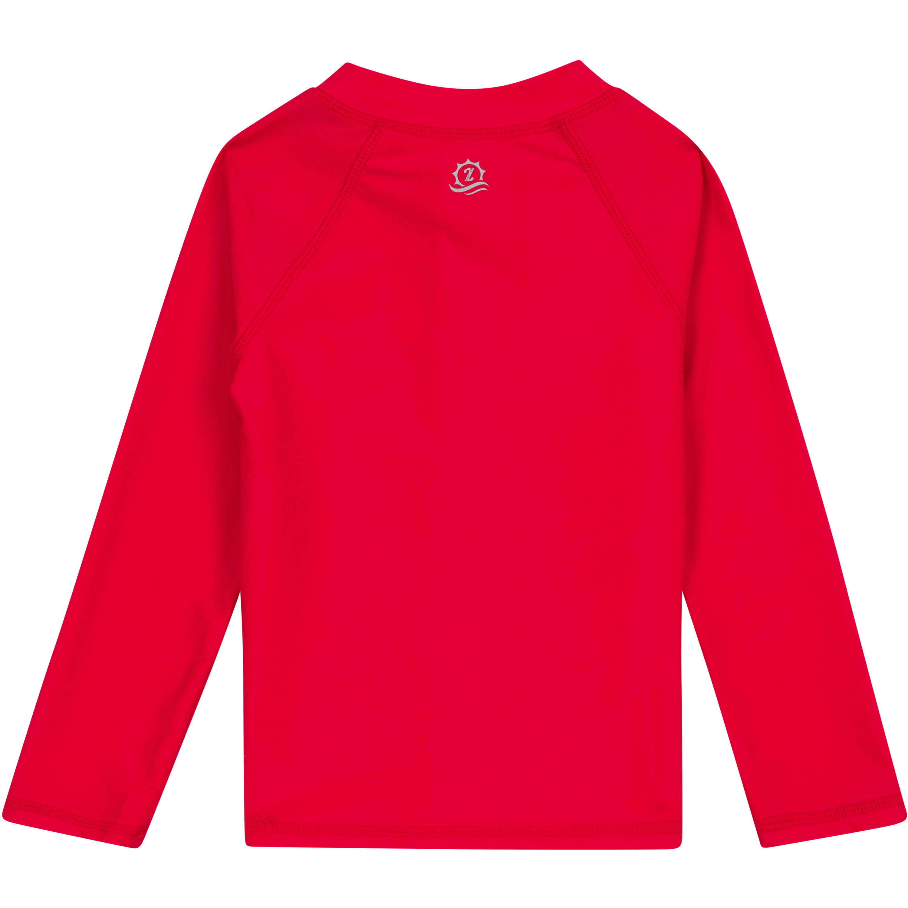 Kids UPF 50+ Long Sleeve Zipper Rash Guard Swim Shirt | "Red"-SwimZip UPF 50+ Sun Protective Swimwear & UV Zipper Rash Guards-pos8