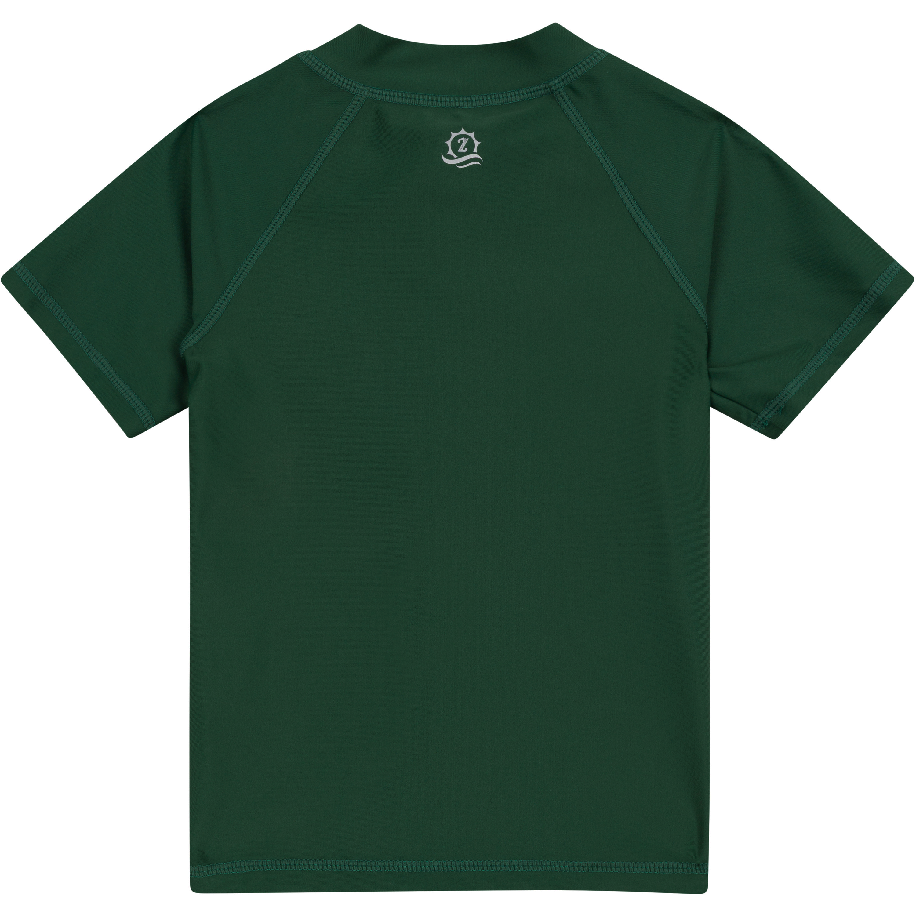 Kids Short Sleeve Zipper Rash Guard Swim Shirt | “Hunter Green”-SwimZip UPF 50+ Sun Protective Swimwear & UV Zipper Rash Guards-pos8