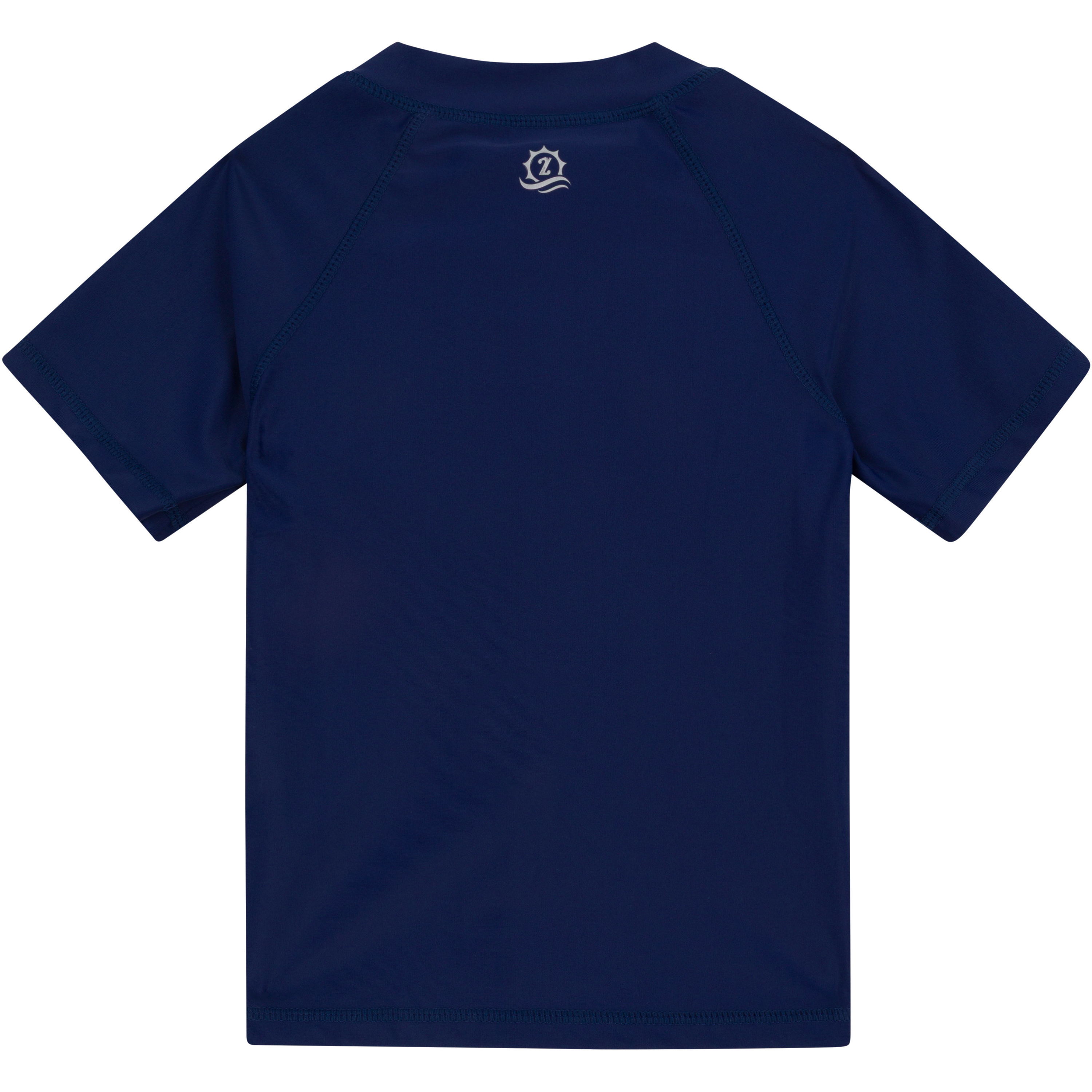 Kids Short Sleeve Zipper Rash Guard Swim Shirt | “Navy”-SwimZip UPF 50+ Sun Protective Swimwear & UV Zipper Rash Guards-pos8