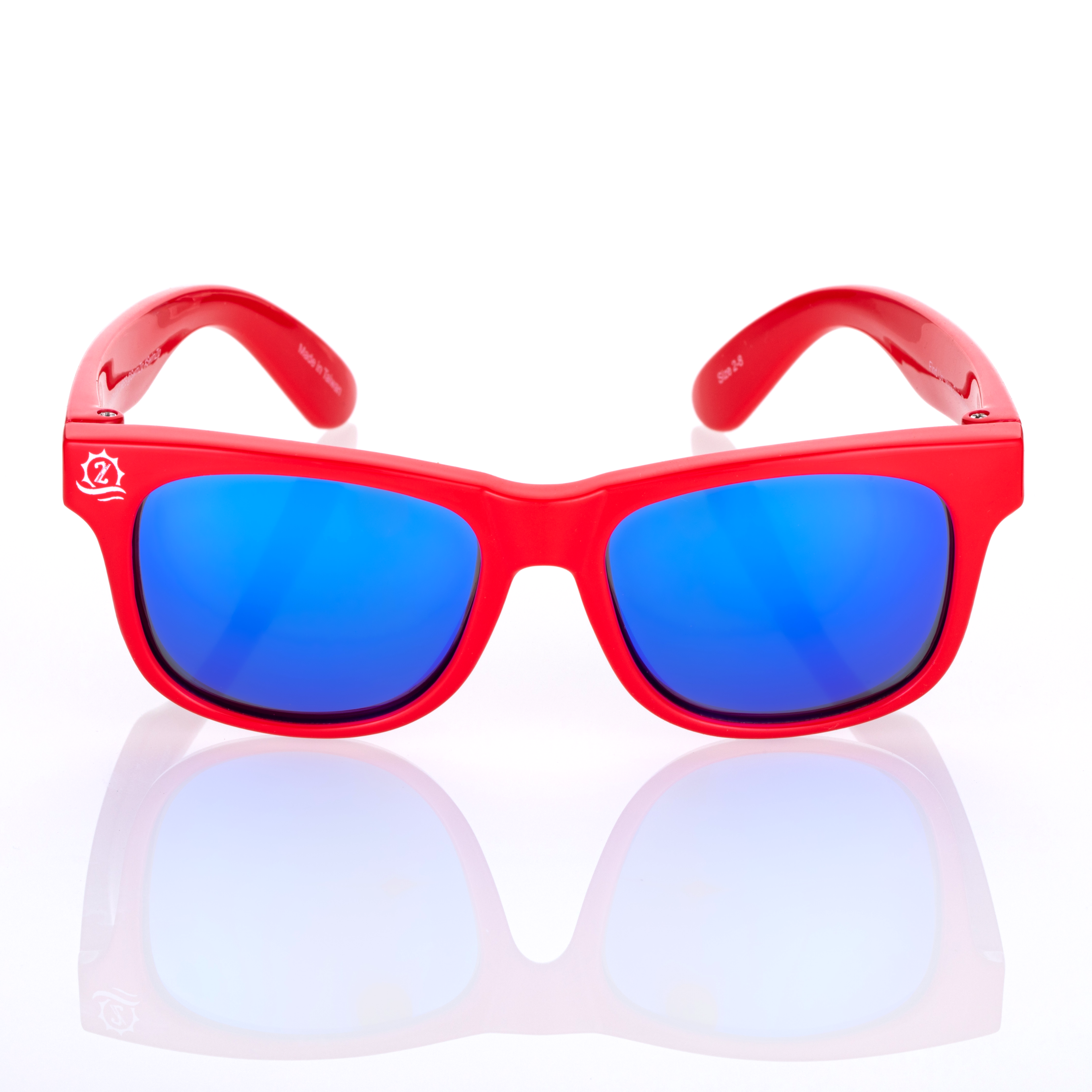 Kids Wayfarer Sunglasses - Red-SwimZip UPF 50+ Sun Protective Swimwear & UV Zipper Rash Guards-pos14