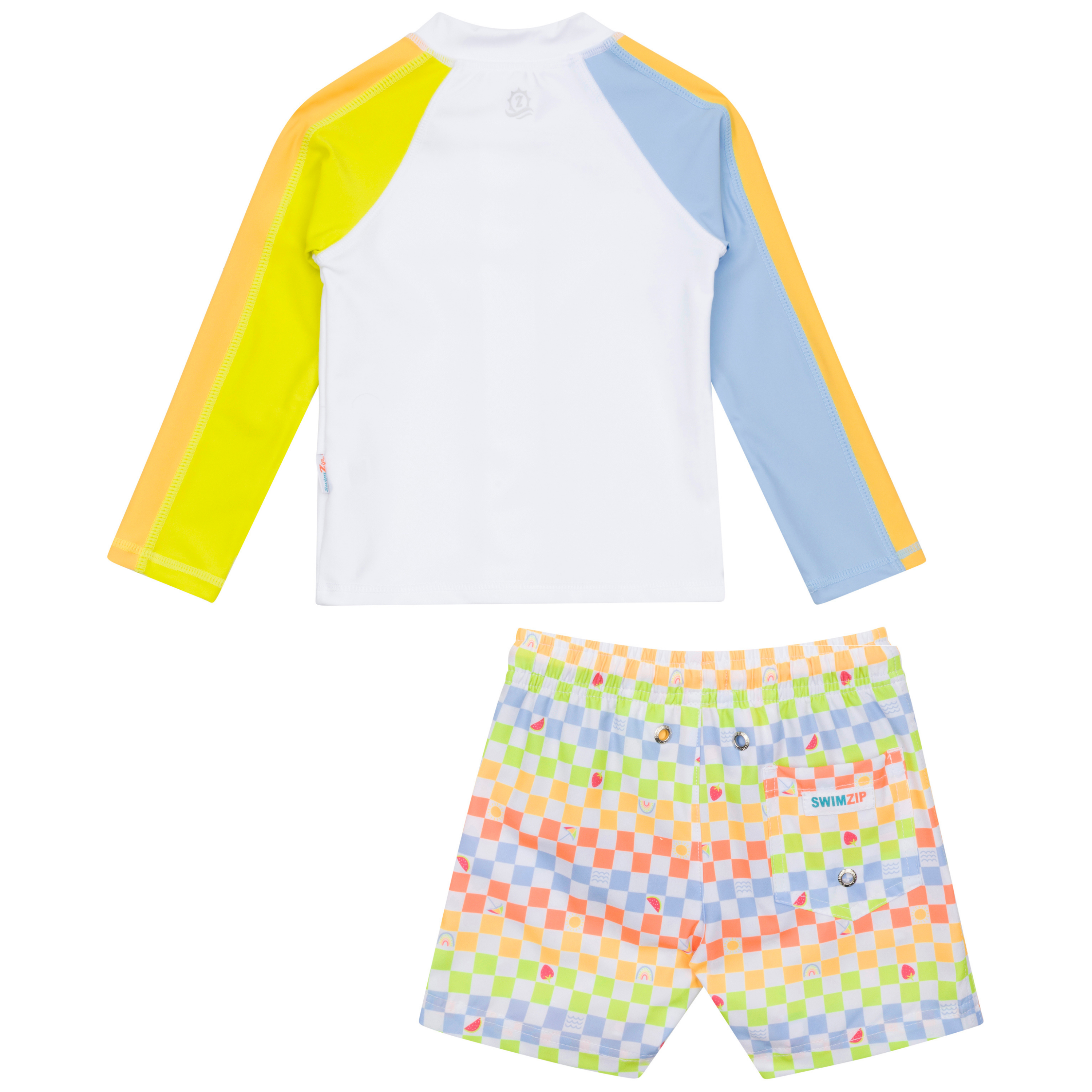Boys Long Sleeve Zipper Rash Guard and Swim Trunk Set | "Gamified"-SwimZip UPF 50+ Sun Protective Swimwear & UV Zipper Rash Guards-pos10