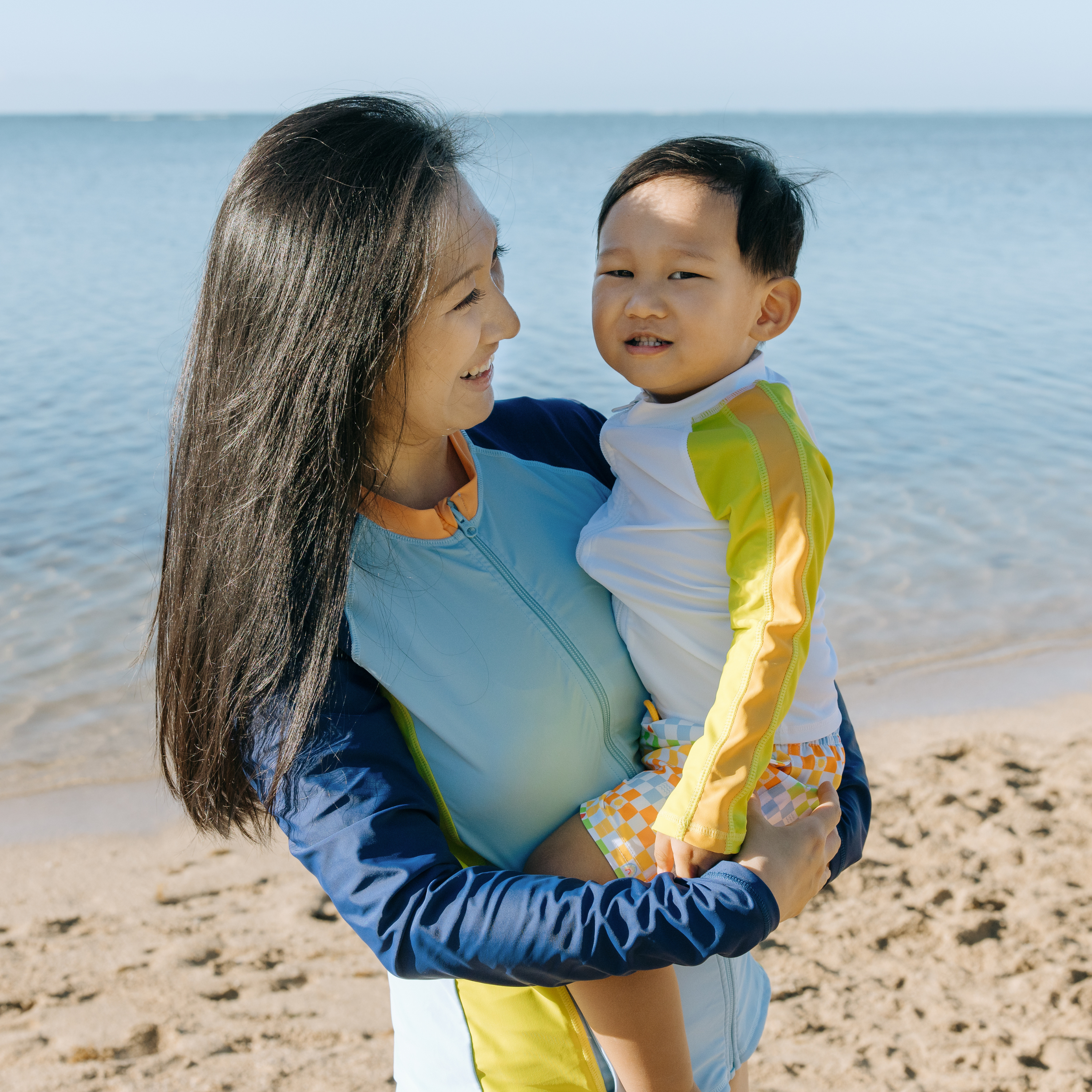 Boys Long Sleeve Zipper Rash Guard and Swim Trunk Set | "Gamified"-SwimZip UPF 50+ Sun Protective Swimwear & UV Zipper Rash Guards-pos5