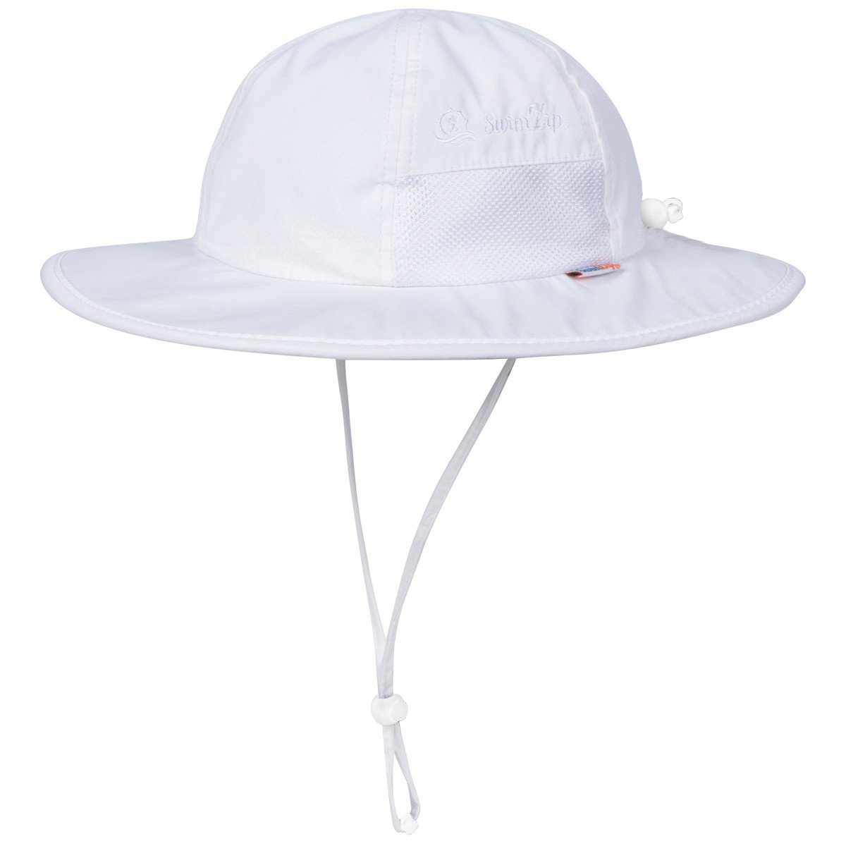 Adult Wide Brim Sun Hat | White-Adult-White-SwimZip UPF 50+ Sun Protective Swimwear & UV Zipper Rash Guards-pos1