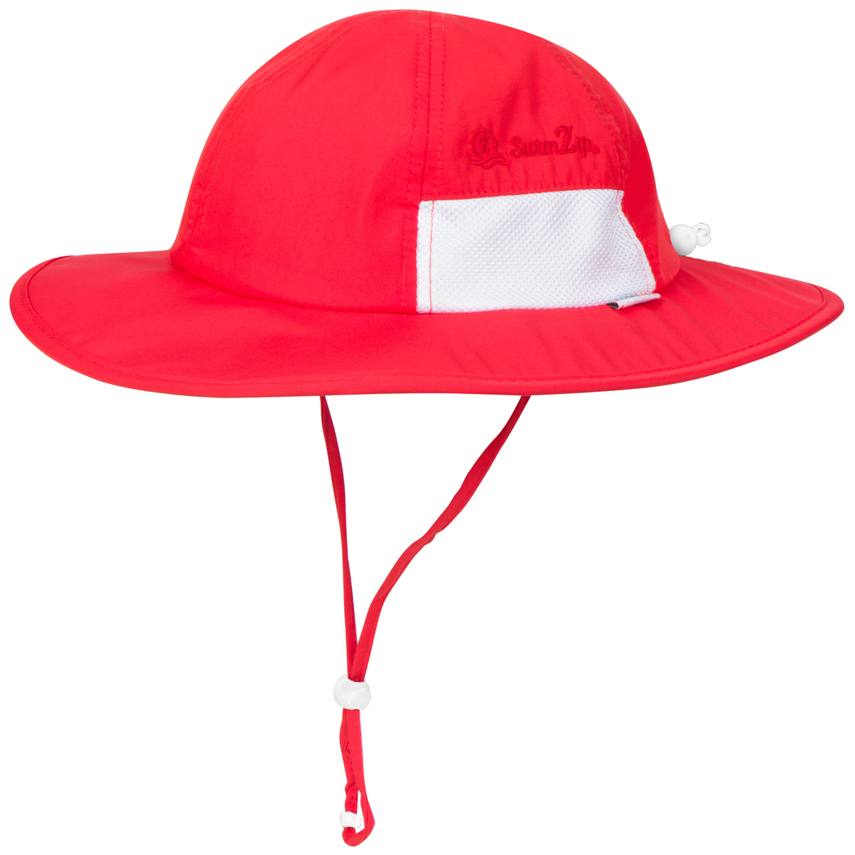Adult Wide Brim Sun Hat | Red-Adult-Red-SwimZip UPF 50+ Sun Protective Swimwear & UV Zipper Rash Guards-pos1