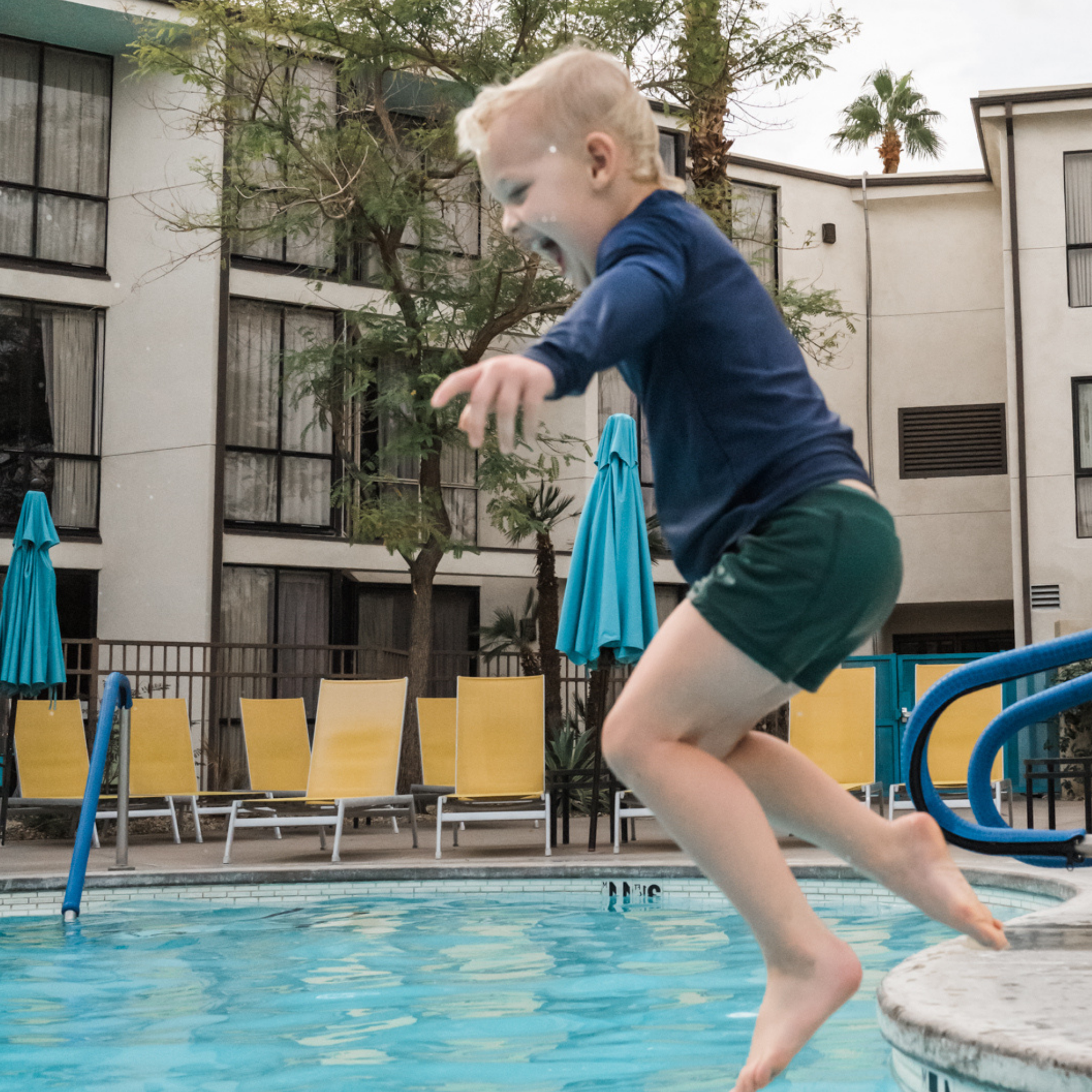 Kids UPF 50+ Long Sleeve Zipper Rash Guard Swim Shirt | "Navy"-SwimZip UPF 50+ Sun Protective Swimwear & UV Zipper Rash Guards-pos6