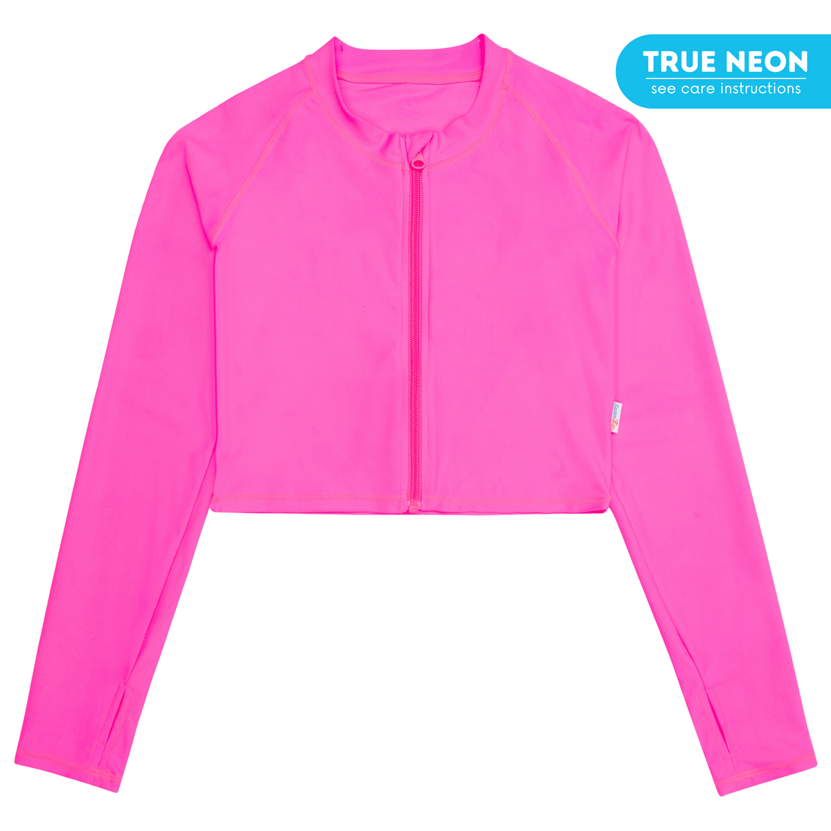 Neon Pink Rash Guard Women's Long Sleeve Crop Rash Guard | “Neon Pink”