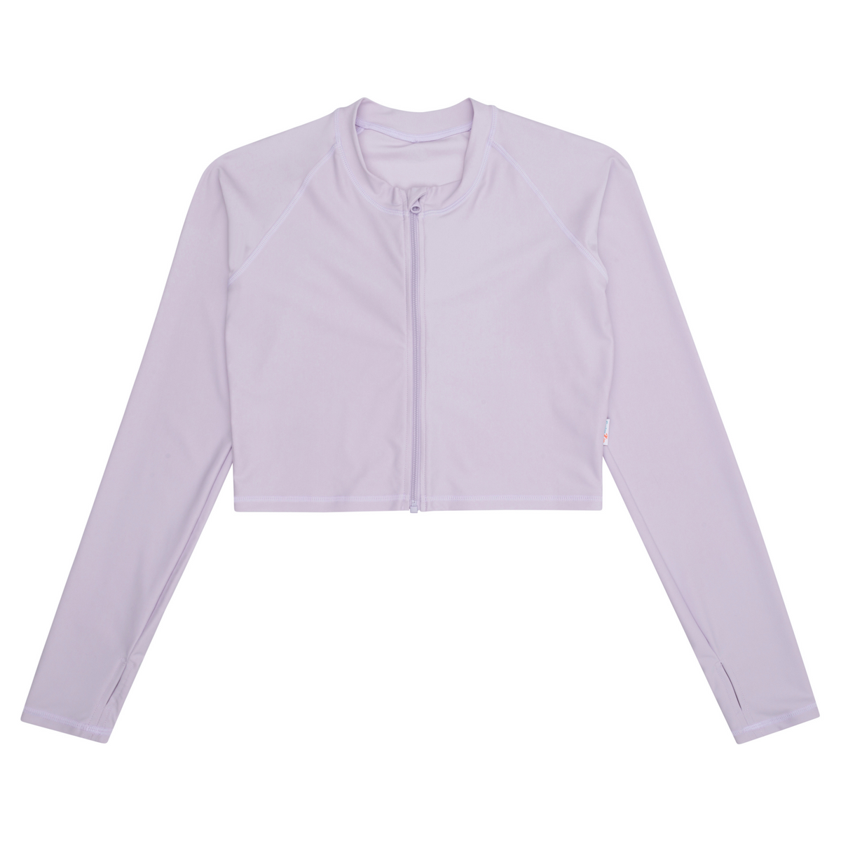 トップス OPTSTUFF DRAWSTRING BORDER LONG SLEEVET Women's Long Sleeve Crop Rash Guard | “Orchid”