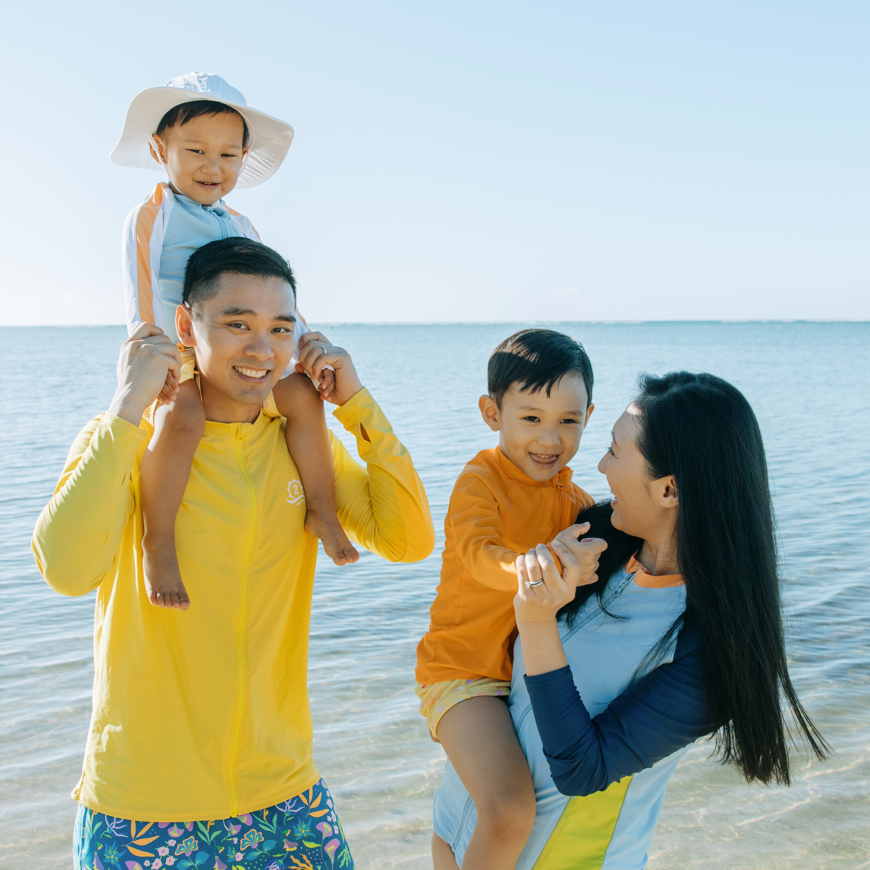 Boys Long Sleeve Zipper Rash Guard and Swim Trunk Set | "Sweetie"-SwimZip UPF 50+ Sun Protective Swimwear & UV Zipper Rash Guards-pos5