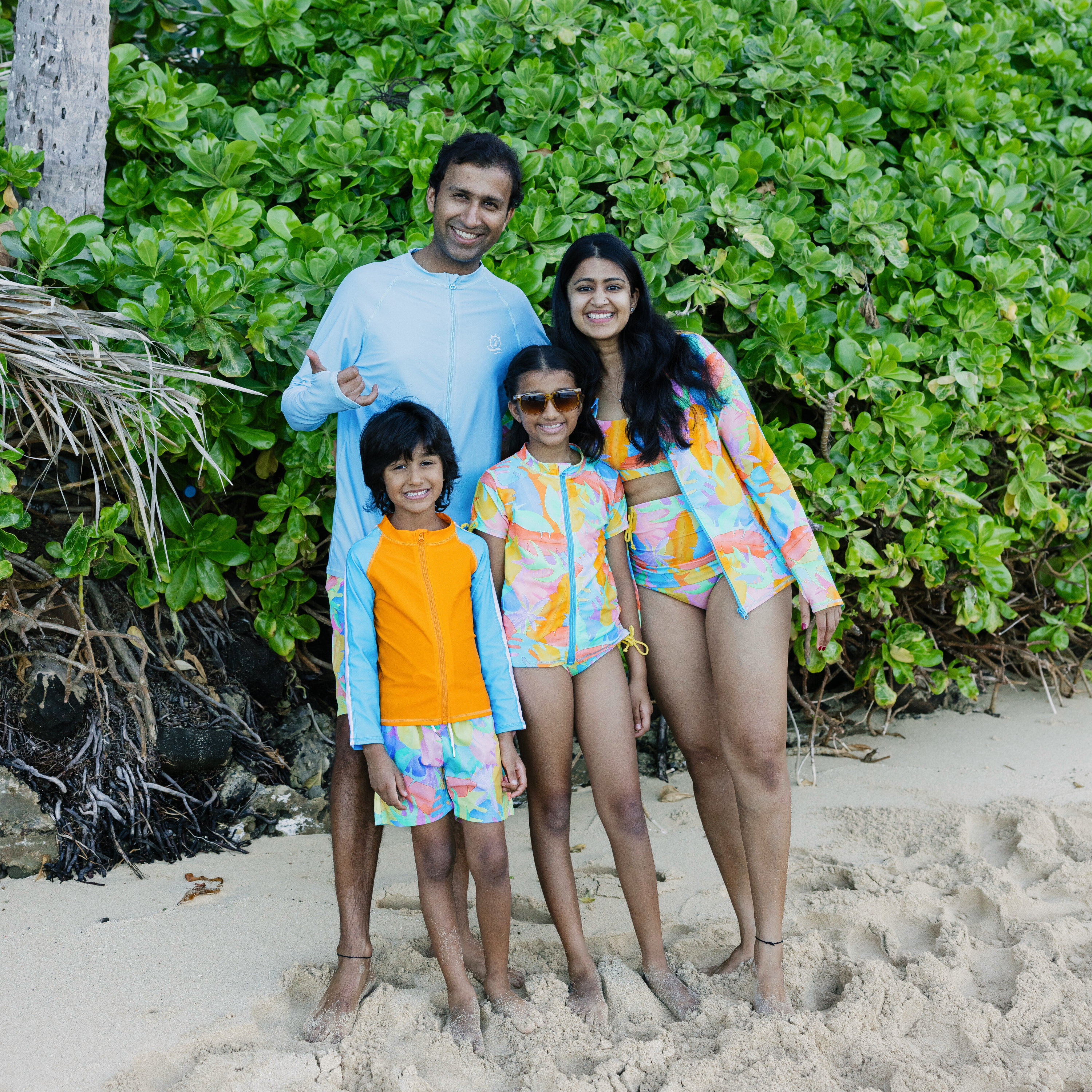 Boys Long Sleeve Zipper Rash Guard and Swim Trunk Set | "Vibrant Vacay"-SwimZip UPF 50+ Sun Protective Swimwear & UV Zipper Rash Guards-pos9