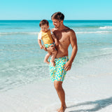 Men's 8" Swim Trunks Boxer Brief Liner | "Lemons"-SwimZip UPF 50+ Sun Protective Swimwear & UV Zipper Rash Guards-pos3