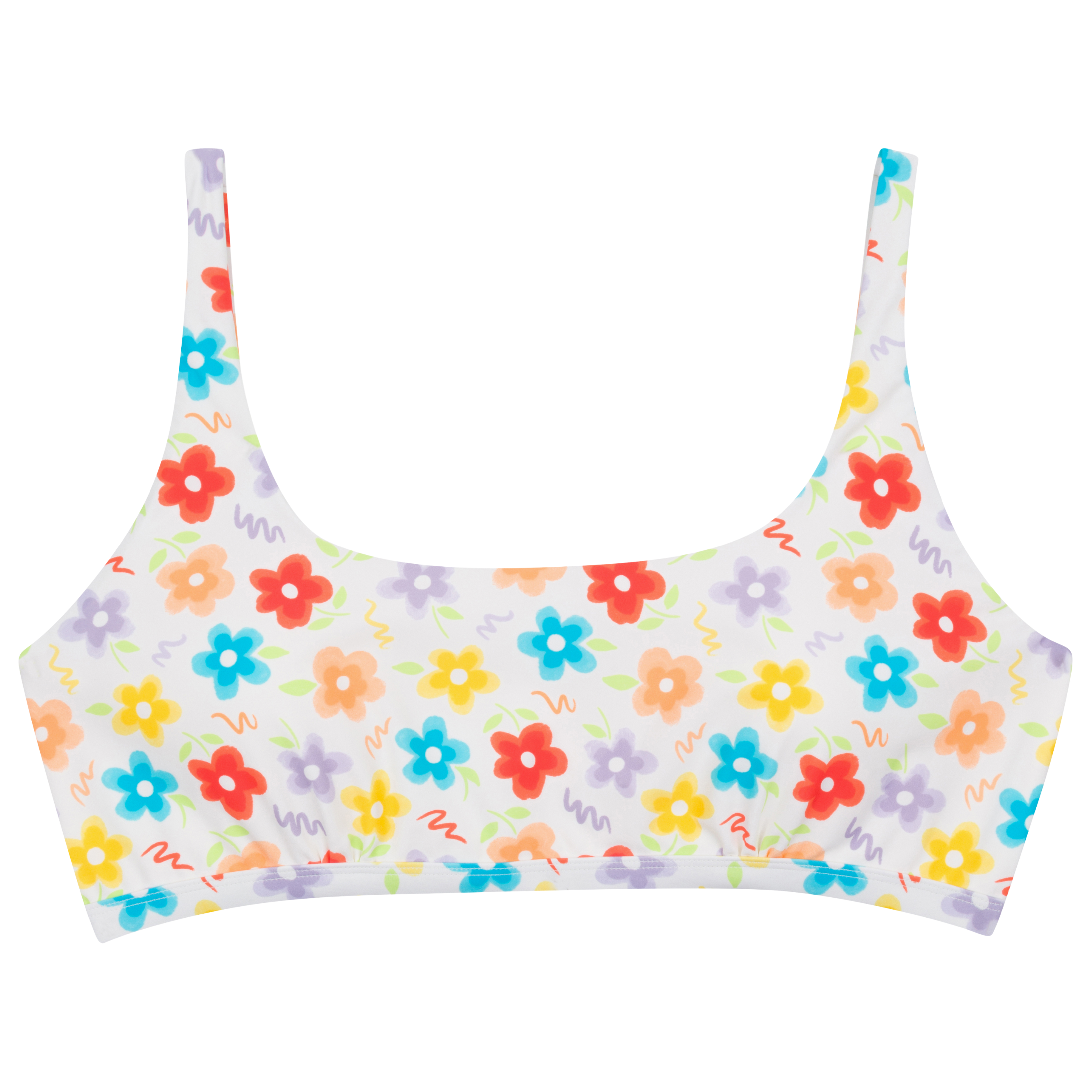 Women's Scoop Neck Bikini Top Plus Size | "Blossom"-1X-Blossom-SwimZip UPF 50+ Sun Protective Swimwear & UV Zipper Rash Guards-pos1