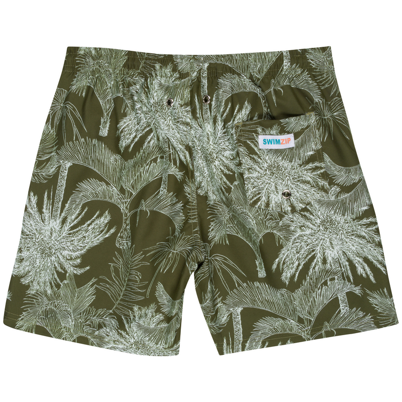 Men's 8" Swim Trunks Boxer Brief Liner | "Hawaiian Rainforest"-SwimZip UPF 50+ Sun Protective Swimwear & UV Zipper Rash Guards-pos10