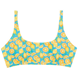 Women's Scoop Neck Bikini Top Plus Size | "Lemons"-1X-Lemons-SwimZip UPF 50+ Sun Protective Swimwear & UV Zipper Rash Guards-pos1