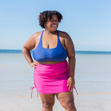 Women's Scoop Neck Bikini Top Plus Size | "Navy"-SwimZip UPF 50+ Sun Protective Swimwear & UV Zipper Rash Guards-pos2
