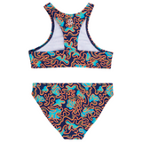 Girls Halter Top Bikini Set (2 Piece) | "Deep Dive"-SwimZip UPF 50+ Sun Protective Swimwear & UV Zipper Rash Guards-pos11