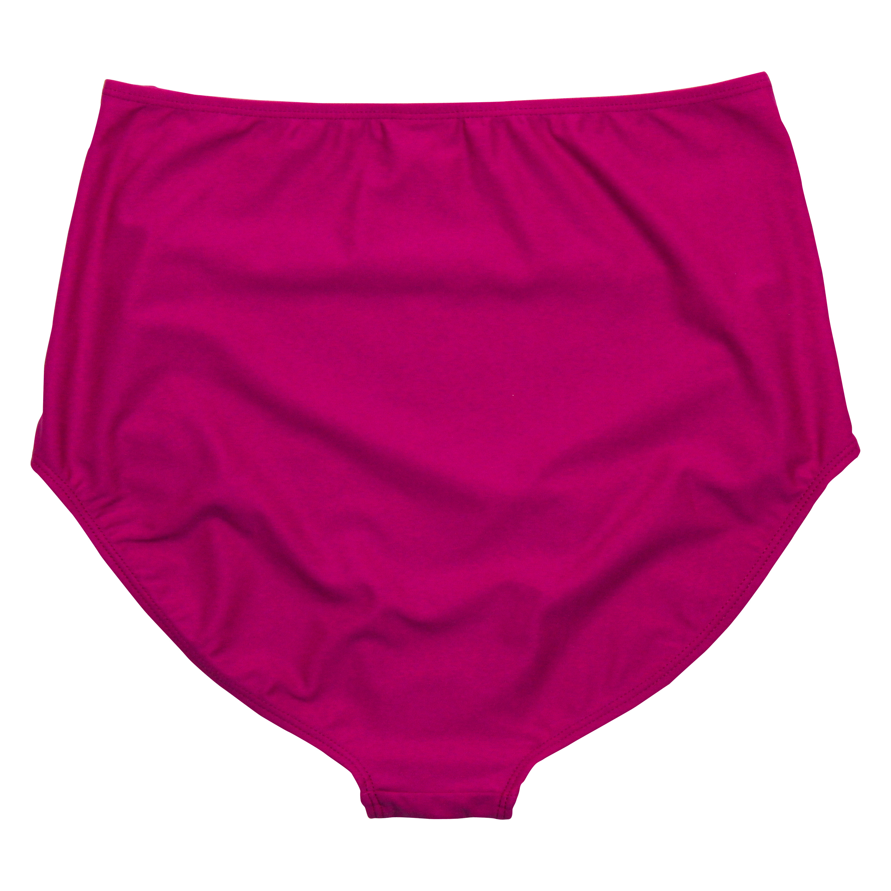 Women's High Waist Bikini Bottoms Ruched | "Fuchsia"-SwimZip UPF 50+ Sun Protective Swimwear & UV Zipper Rash Guards-pos10