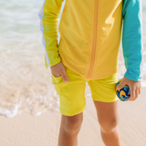 Kids Jammers Swim Shorts | "Sulphur Yellow"-SwimZip UPF 50+ Sun Protective Swimwear & UV Zipper Rash Guards-pos3